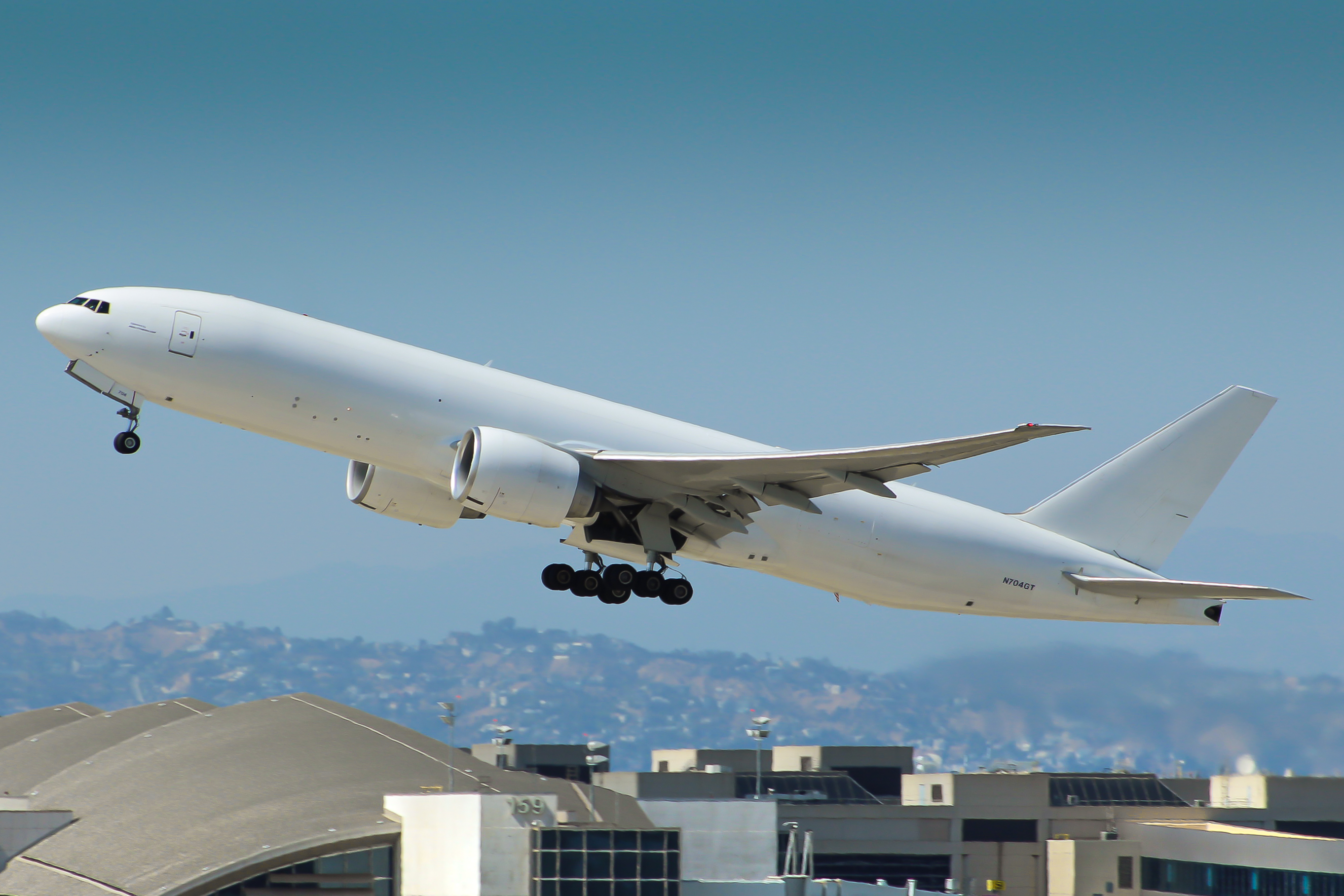Full size: Southern Air Cargo Boeing 777-F N704GT at Los Angeles International Airport