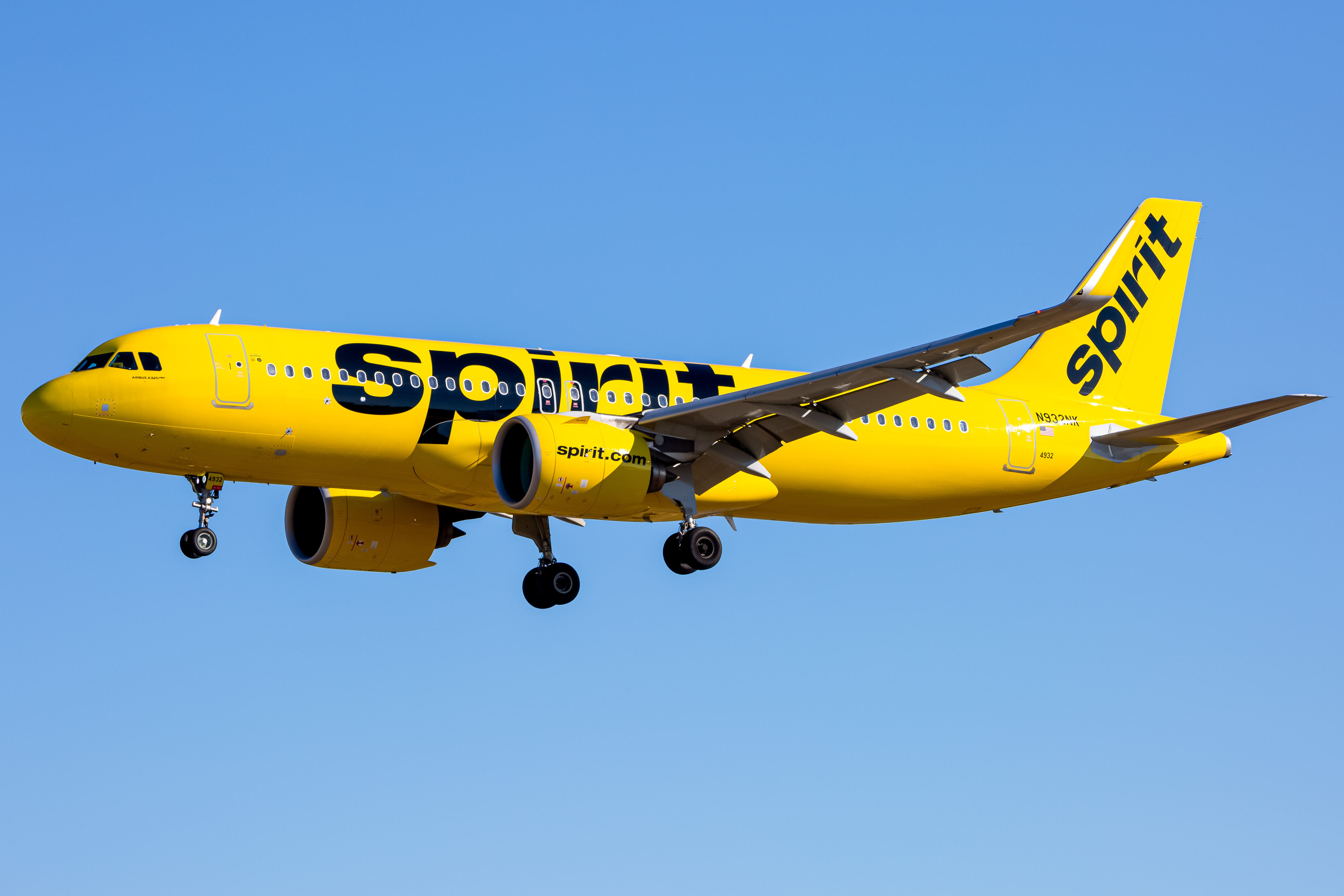 Full size: Spirit Airlines Airbus A320NEO N932NK at Baltimore/Washington International Thurgood Marshall Airport
