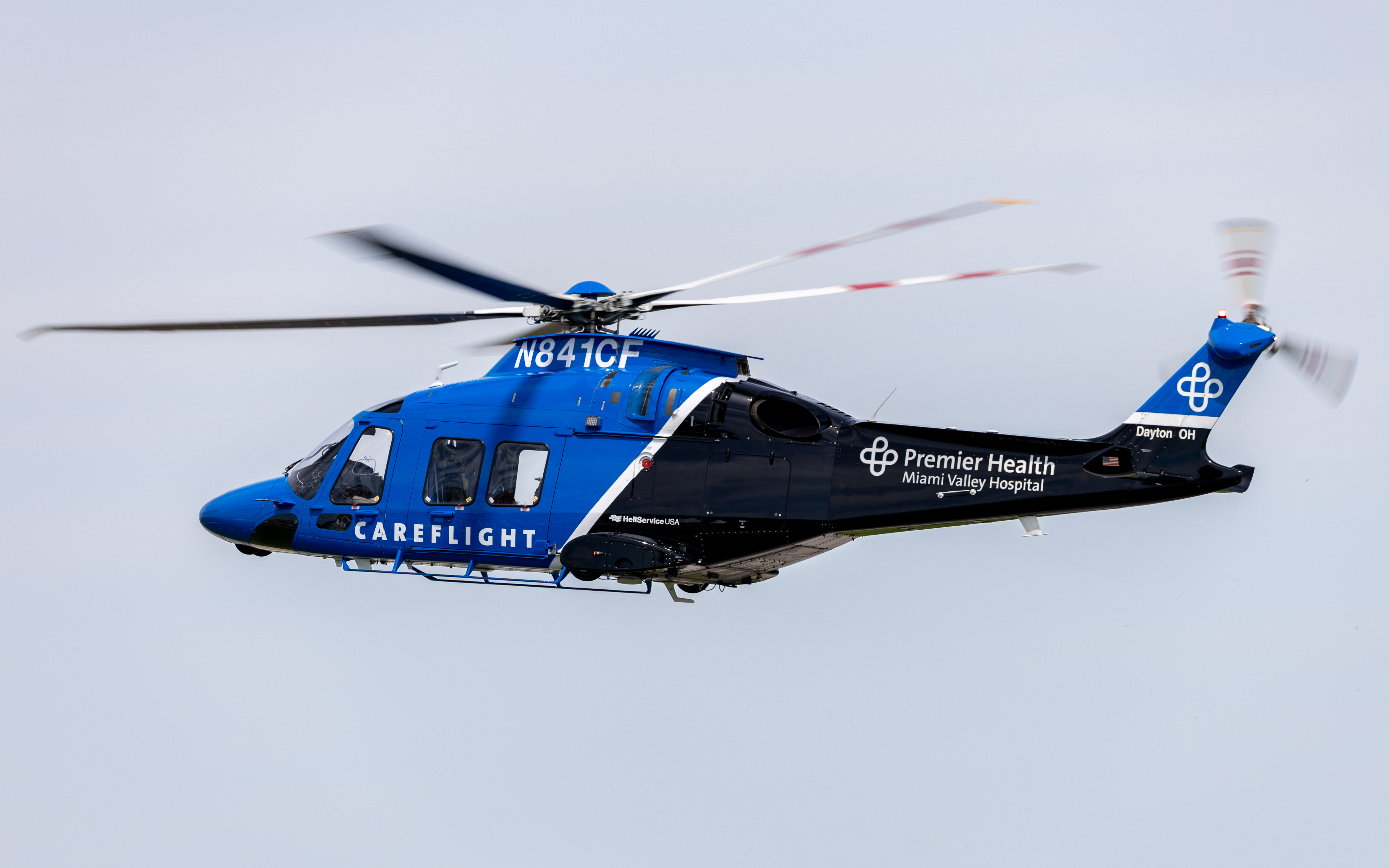 Full size: Premier Health CareFlight Leonardo AW169 N841CF at James M Cox Dayton International Airport