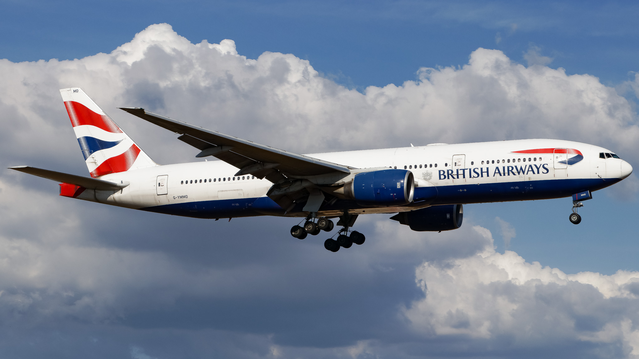 Full size: British Airways Boeing 777-200ER G-YMMD at Tampa International Airport