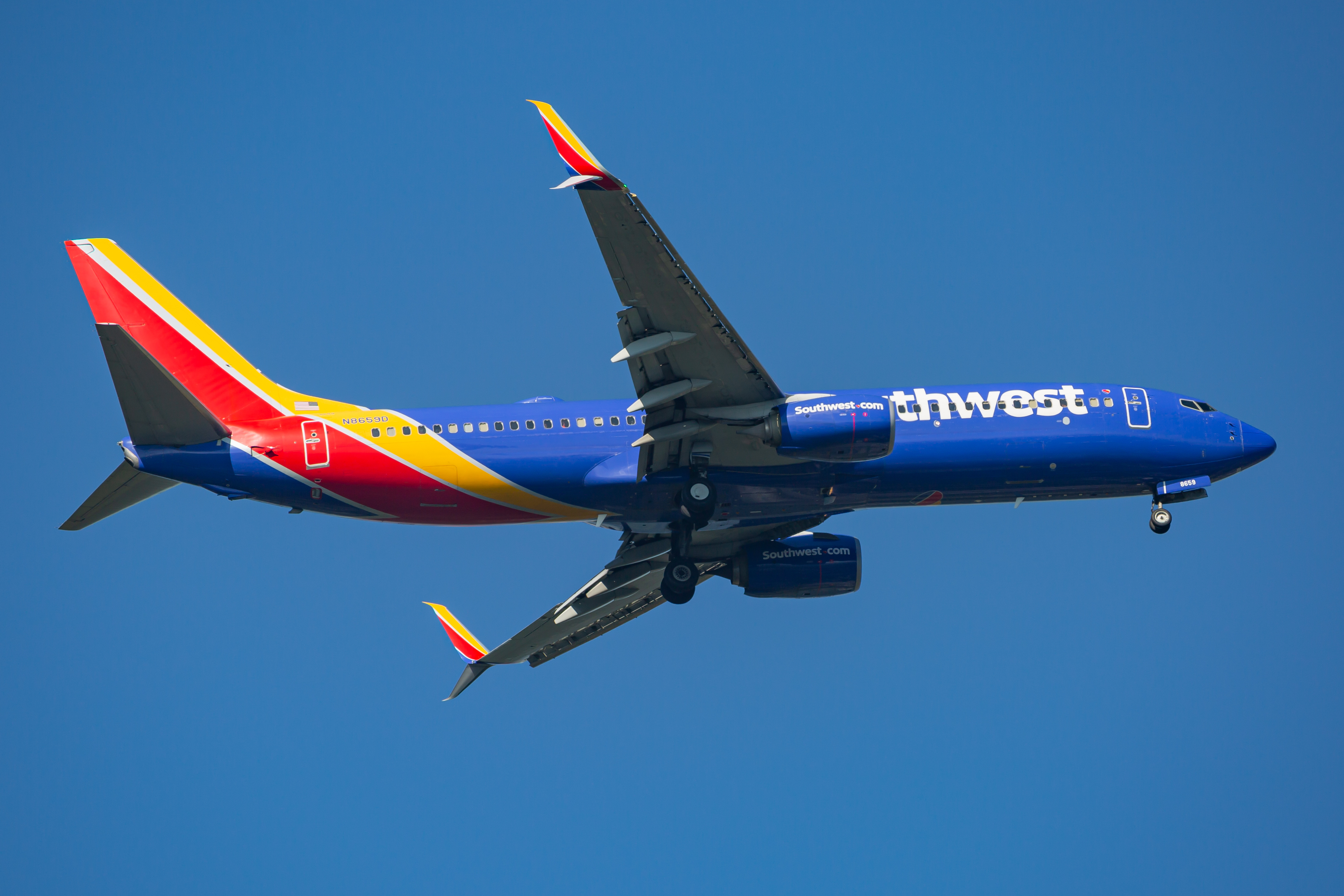 Full size: Southwest Airlines Boeing 737-800 N8659D at Baltimore/Washington International Thurgood Marshall Airport