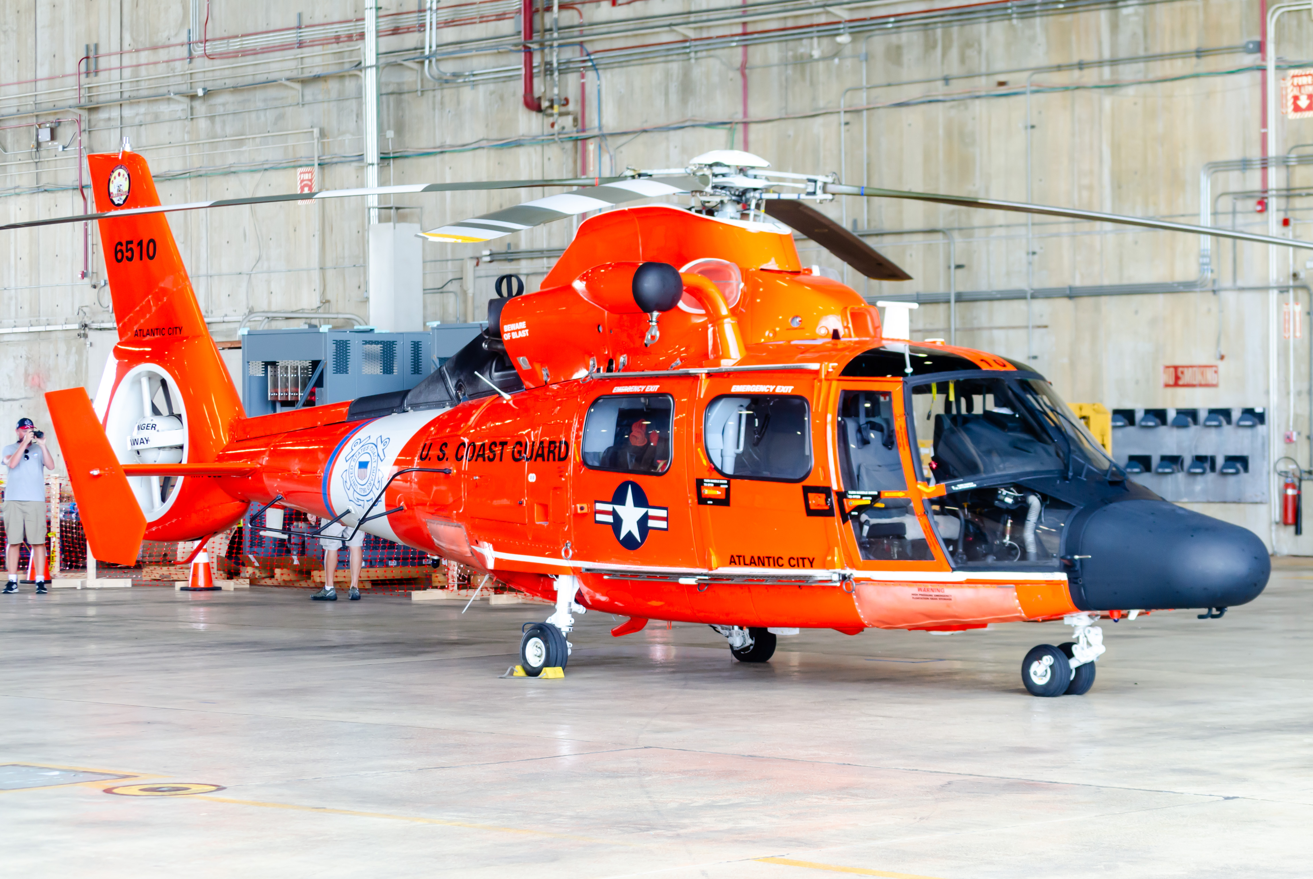 Full size: USCG - United States Coast Guard Aerospatiale HH-65C 6510 at Atlantic City International Airport