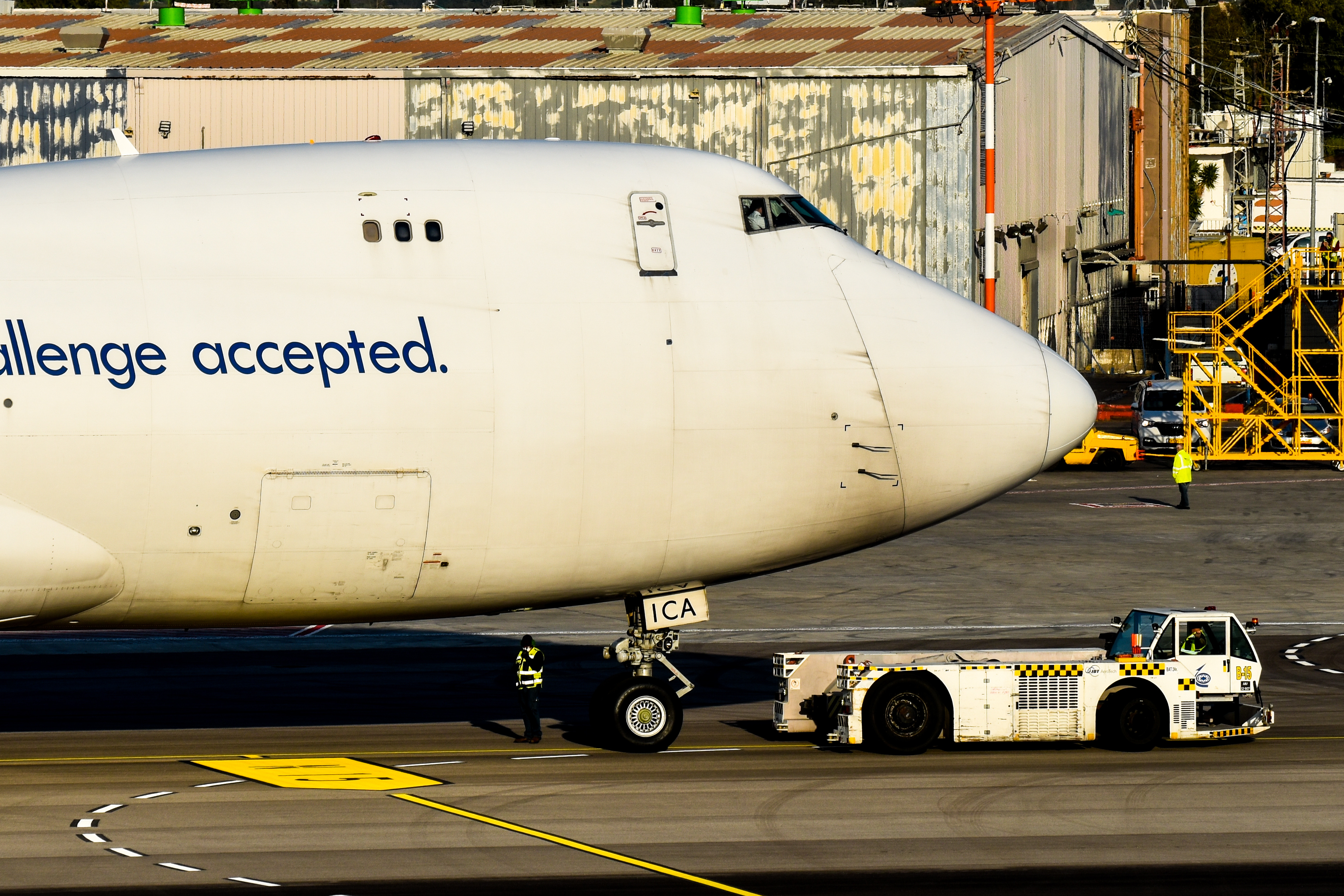 Full size: C.A.L Boeing 747-400 4X-ICA at Tel Aviv-Ben Gurion Airport
