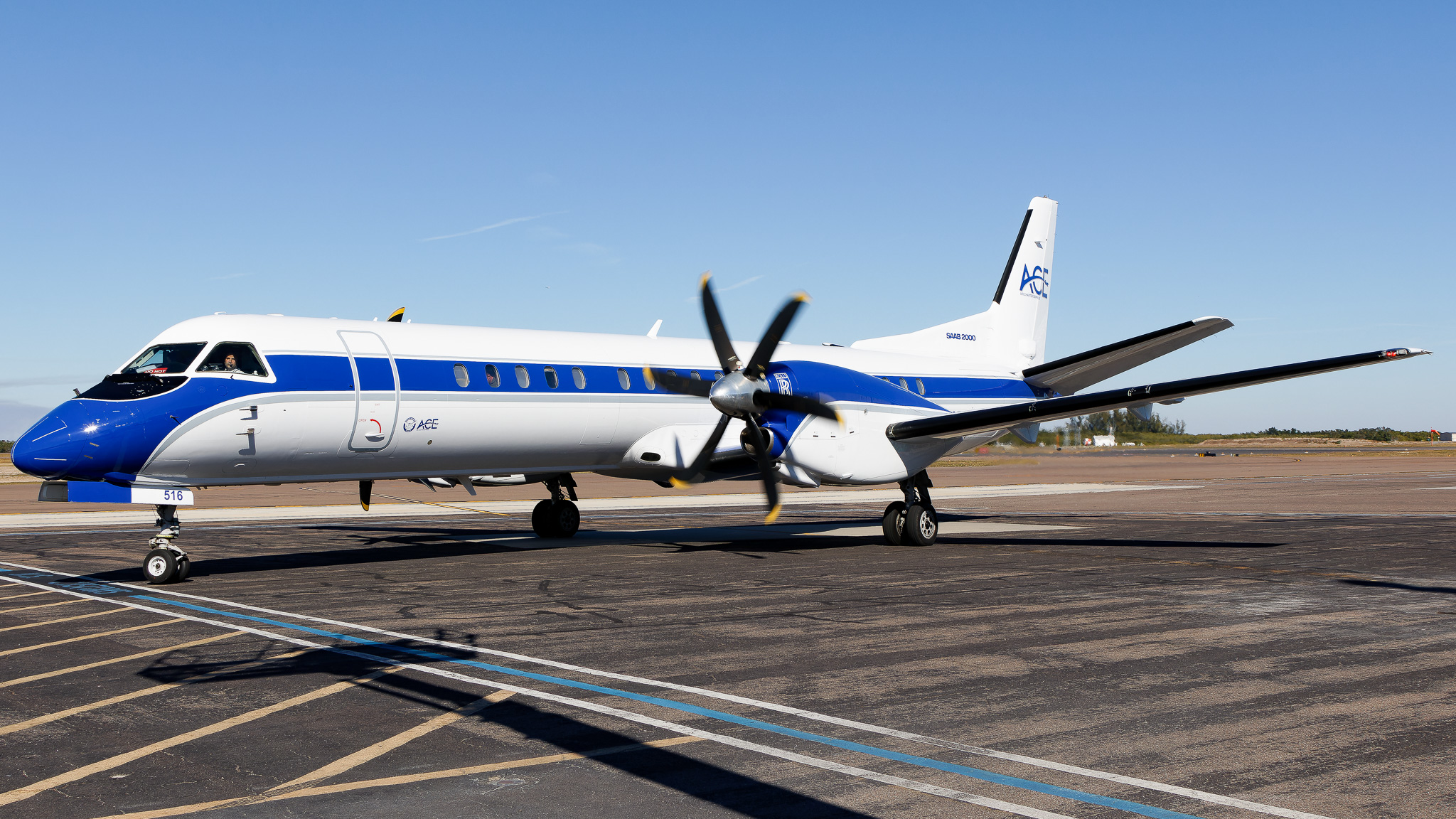Full size: Air Charter Express SAAB 2000 N516FR at St. Petersburg Clearwater International Airport