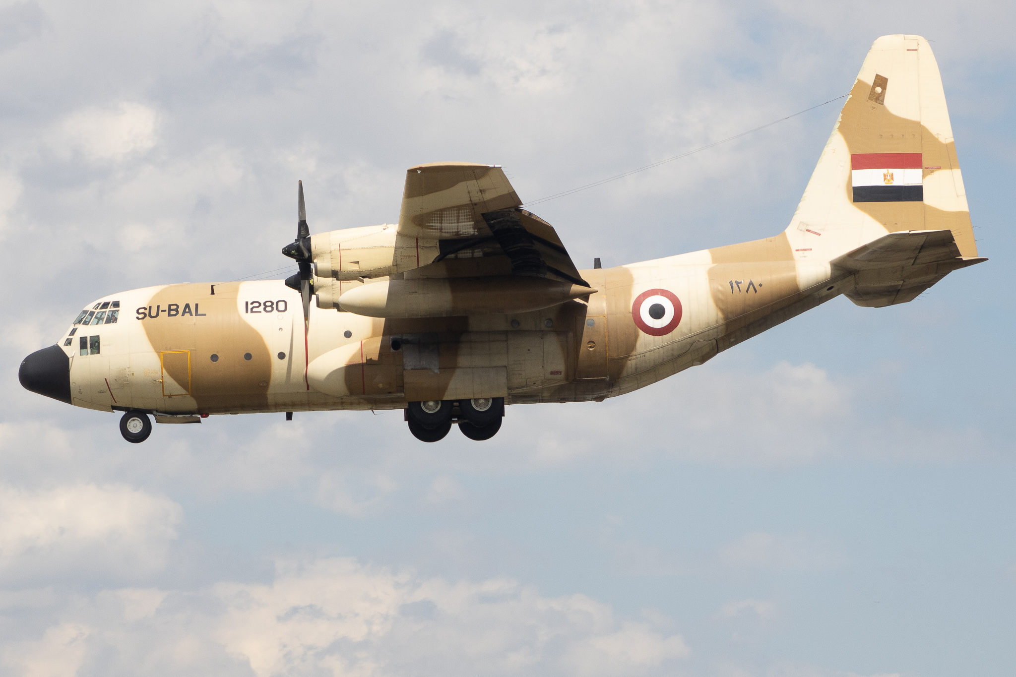 Full size: Egypt Air Force Lockheed C-130H Hercules SU-BAL at Baltimore/Washington International Thurgood Marshall Airport