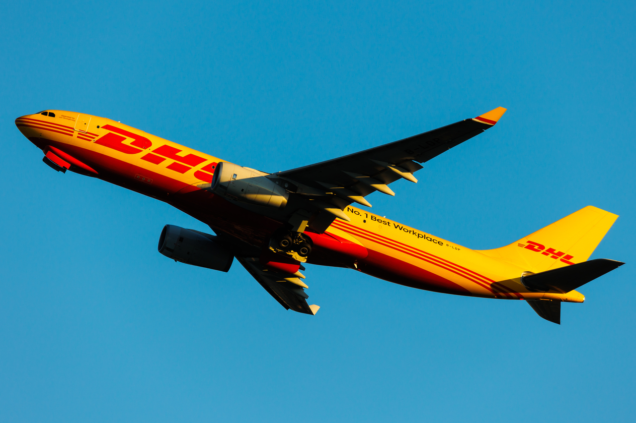 Full size: DHL Airbus A330-200F b-ldp at Hong Kong International Airport