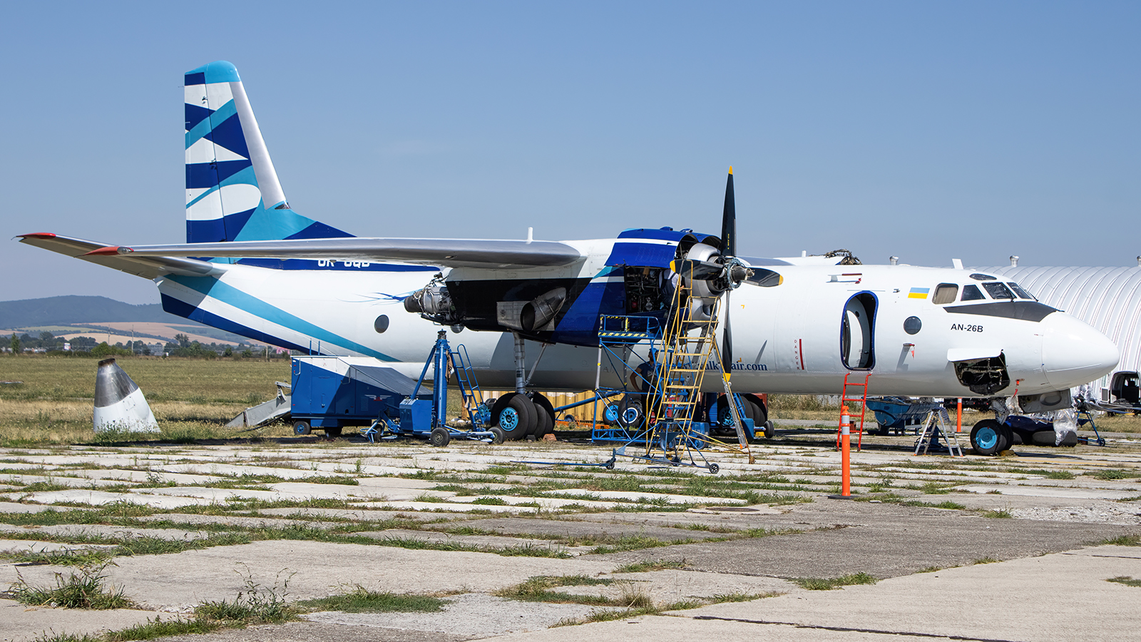 Full size: Vulkan Air Antonov An-26B UR-CQD at Piestany Airport