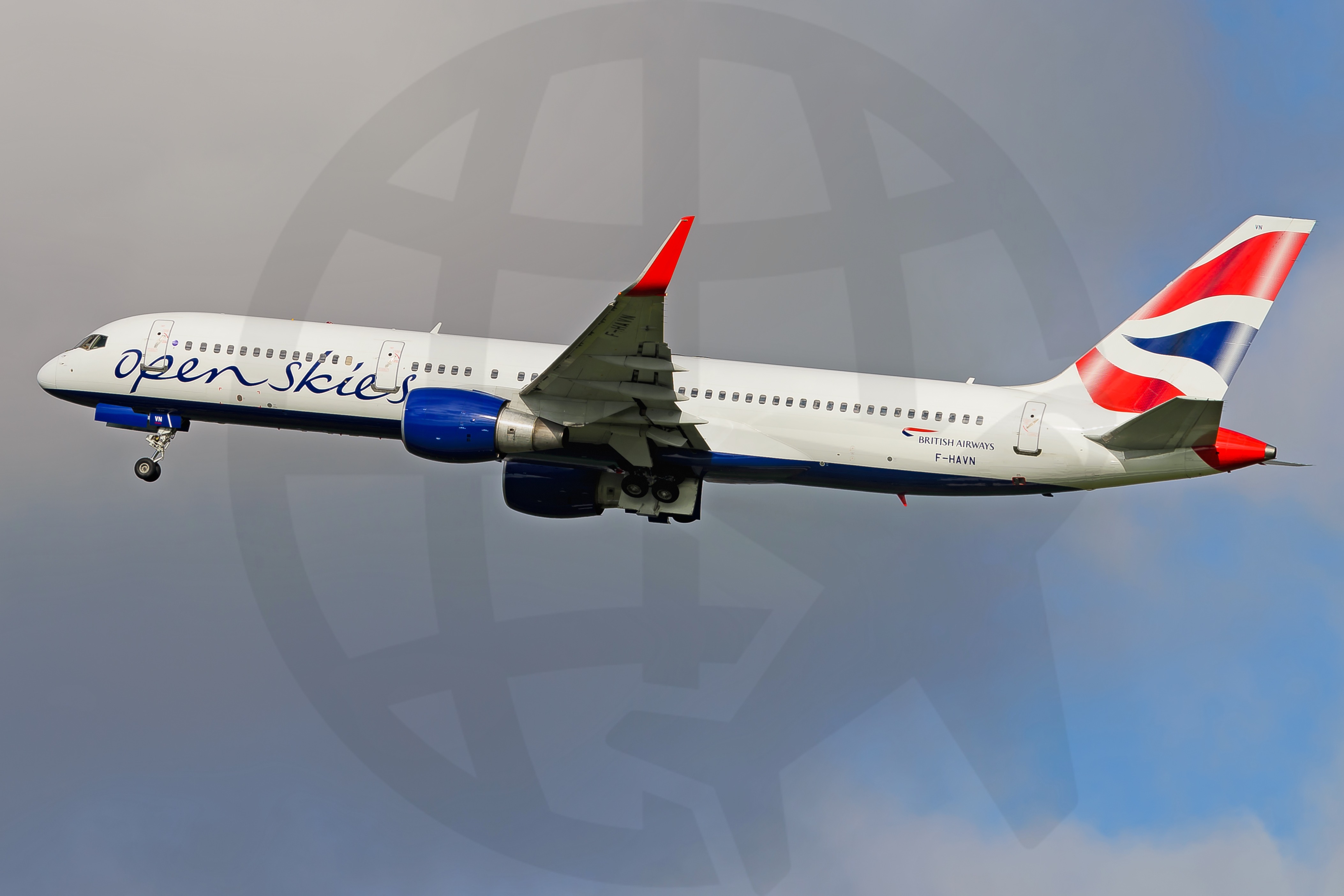 Full size: Open Skies Boeing 757-200 F-HAVN at Paris Orly Airport