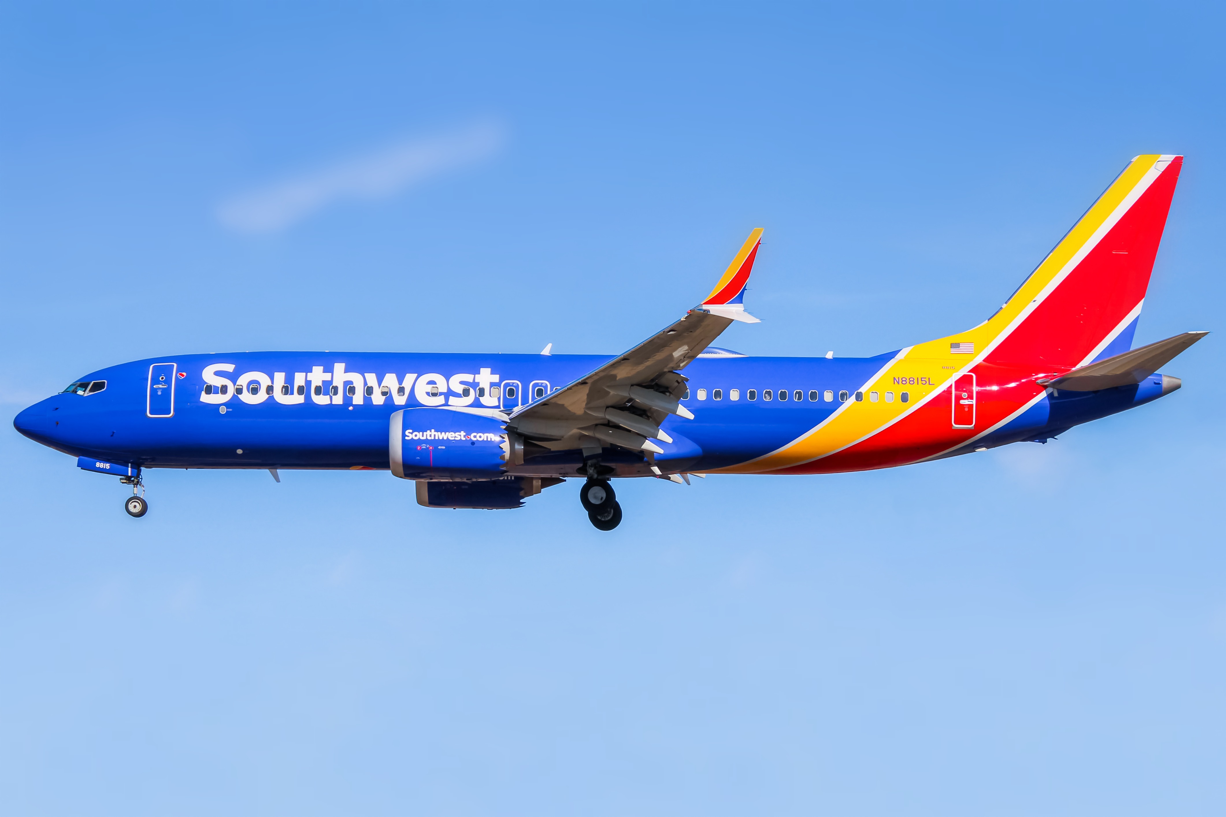 Full size: Southwest Airlines Boeing 737 MAX 8 N8815L at Baltimore/Washington International Thurgood Marshall Airport