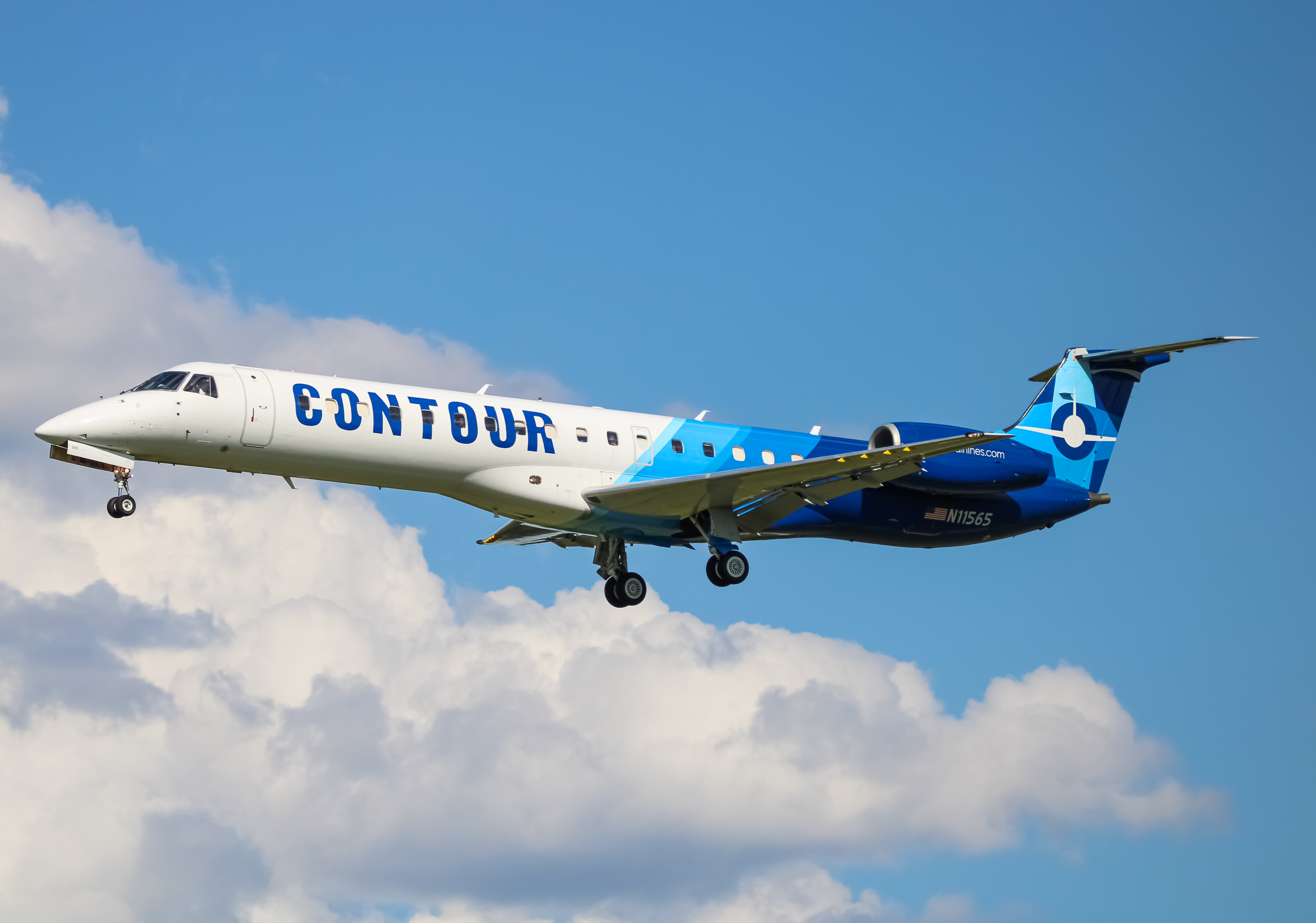 Full size: Contour Airlines Embraer ERJ145 N11565 at Baltimore/Washington International Thurgood Marshall Airport