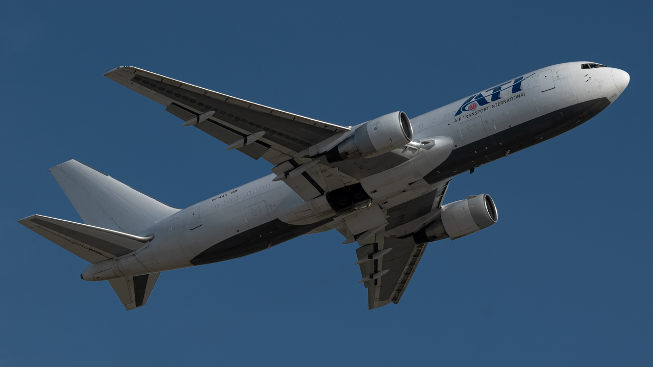 Full size: Air Transport International Boeing 767-200F N714AX at Hartsfield-Jackson Atlanta International Airport