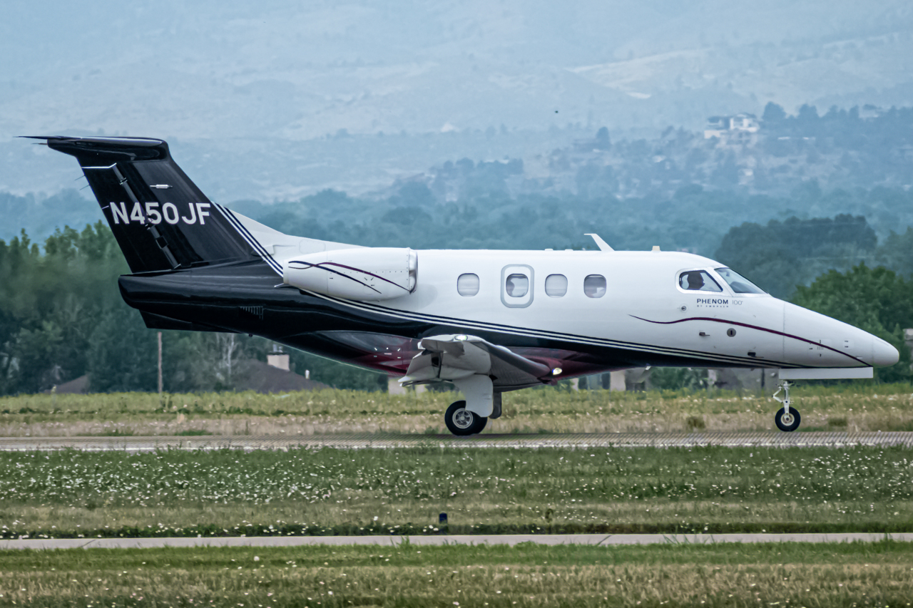 Full size: PRIVATE Embraer Phenom 100 N450JF at Northern Colorado Regional Airport