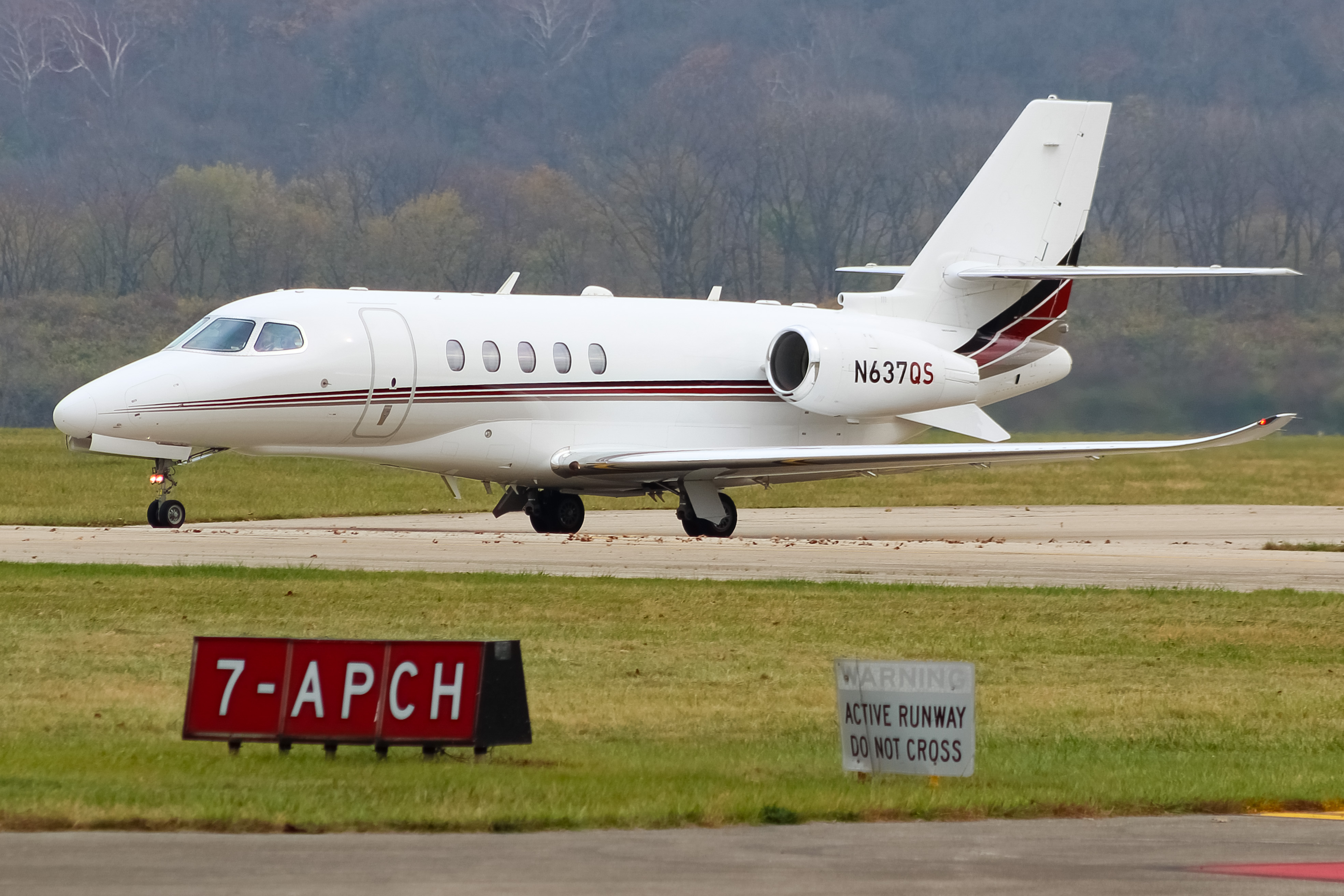 Full size: NetJets Cessna Citation Latitude N637QS at Cincinnati Municipal Airport/Lunken Field