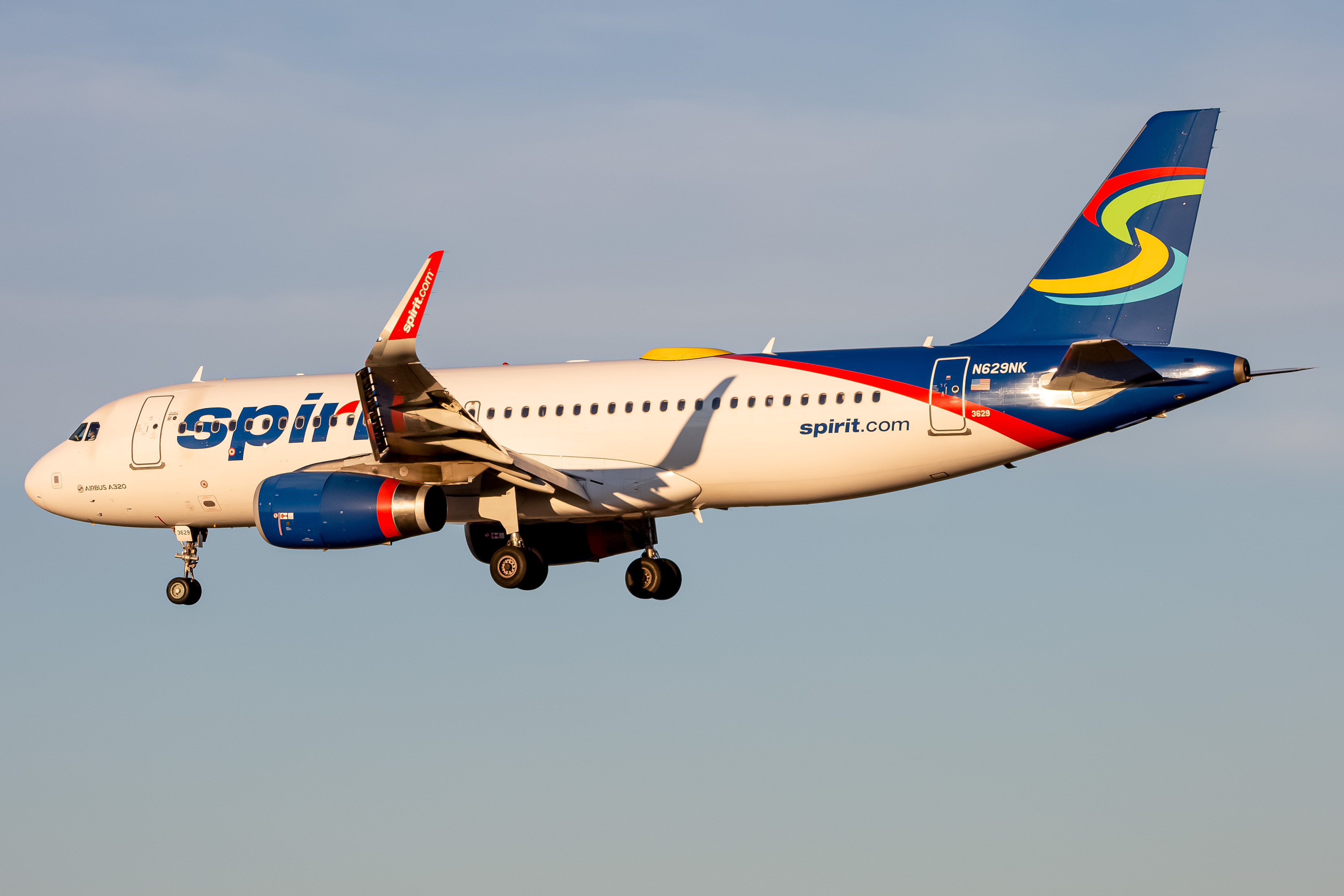 Full size: Spirit Airlines Airbus A320 N629NK at Baltimore/Washington International Thurgood Marshall Airport