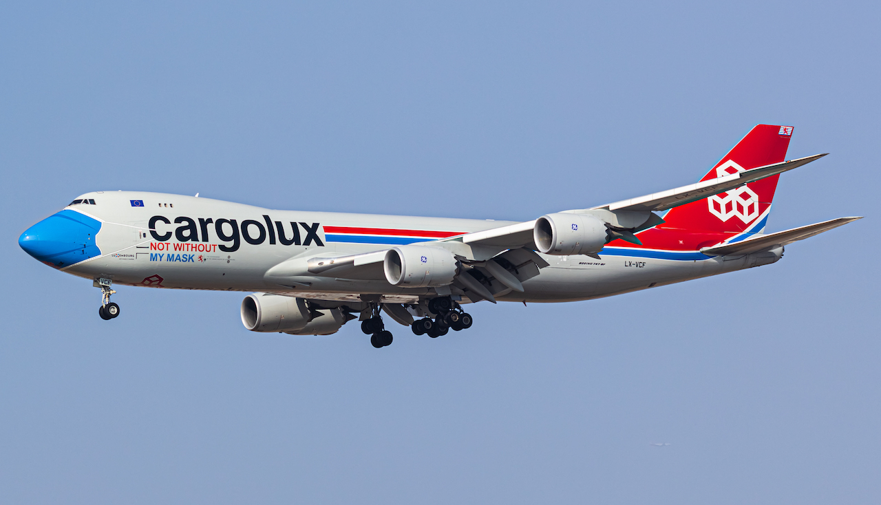 Full size: CargoLux Boeing 747-8F LX-VCF at Los Angeles International Airport