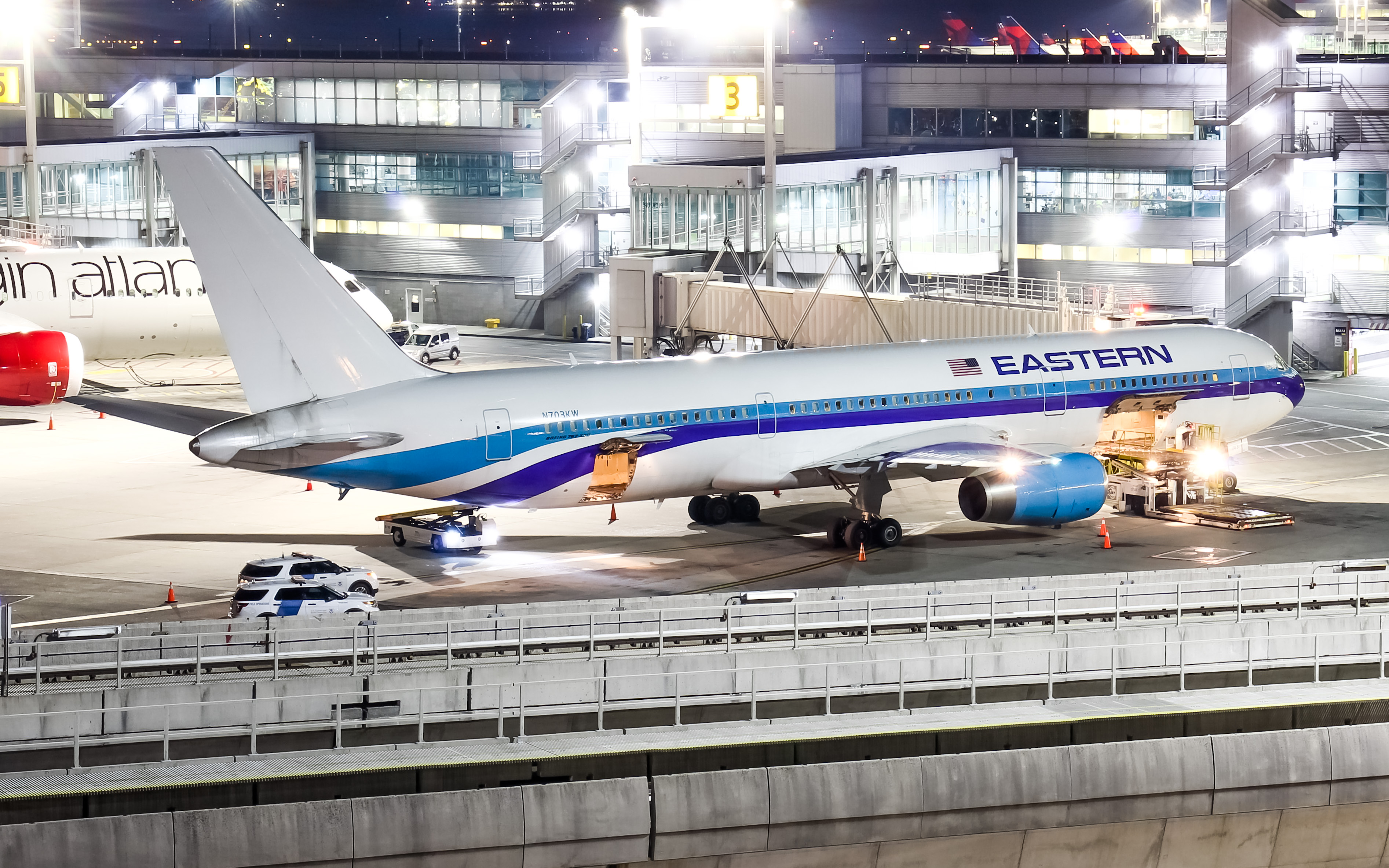Full size: Eastern Airlines Boeing 767-300ER N703KW at John F. Kennedy International Airport