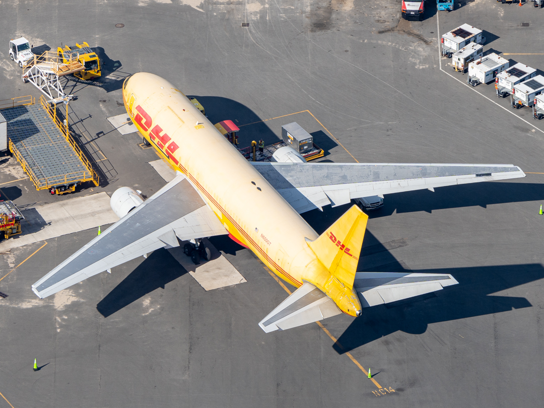 Full size: DHL Boeing 767-200F N650GT at General Edward Lawrence Logan International Airport