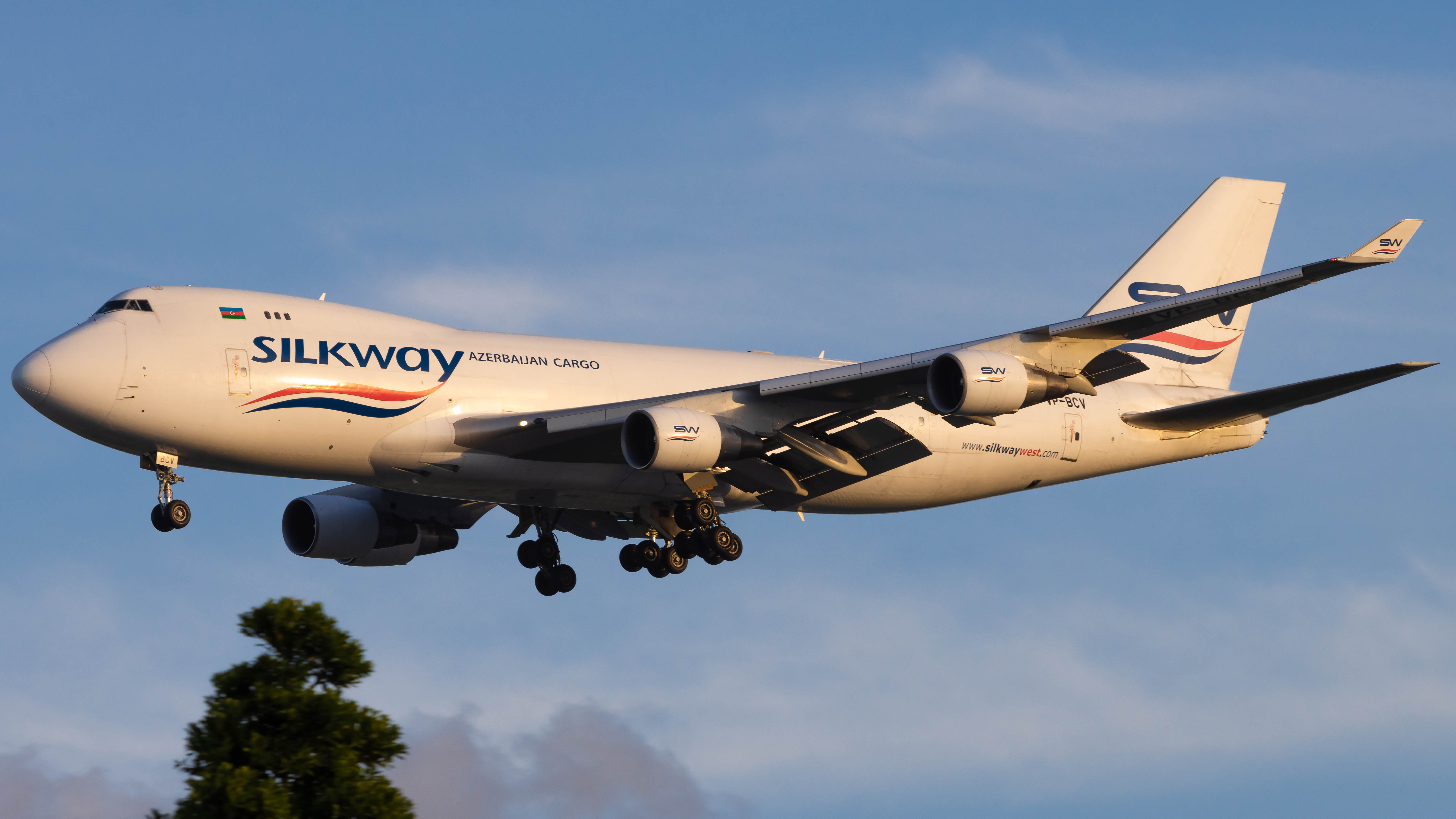 Full size: Silkway Boeing 747-400 VP-BCV at Singapore-Changi Airport
