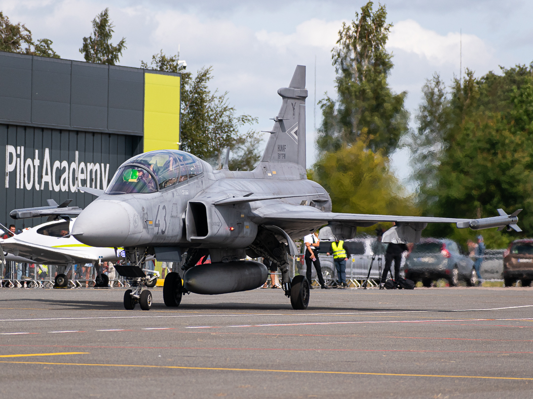 Full size: Hungarian Air Force Saab JAS 39 Gripen 43 at Liepaja Airport