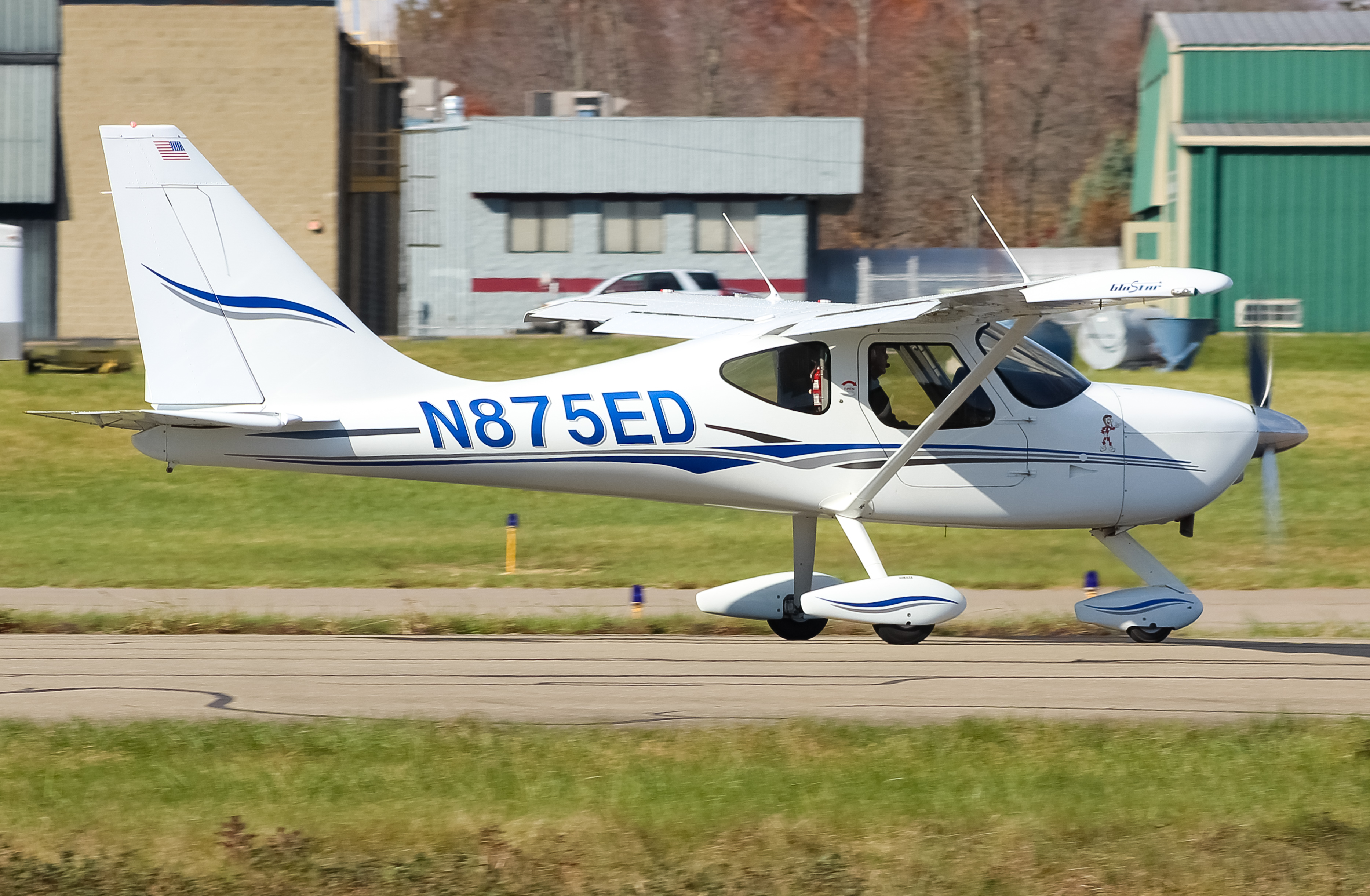 Full size: PRIVATE  Neubauer mark Glastar N875ED at Clermont County Airport