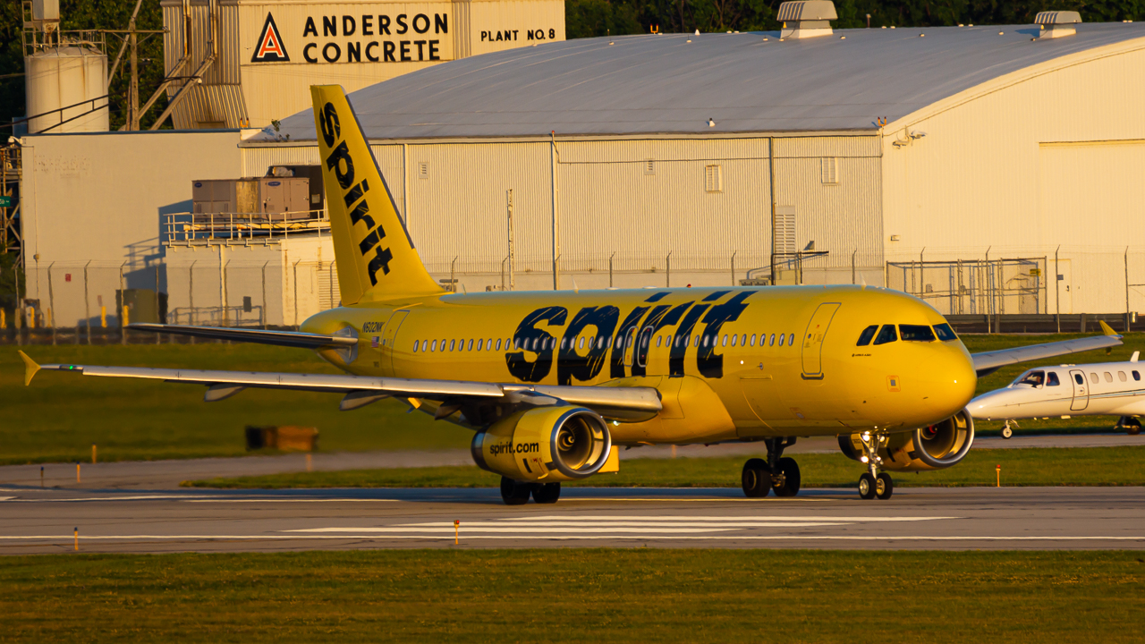 Full size: Spirit Airlines Airbus A320 N602NK at John Glenn Columbus International Airport
