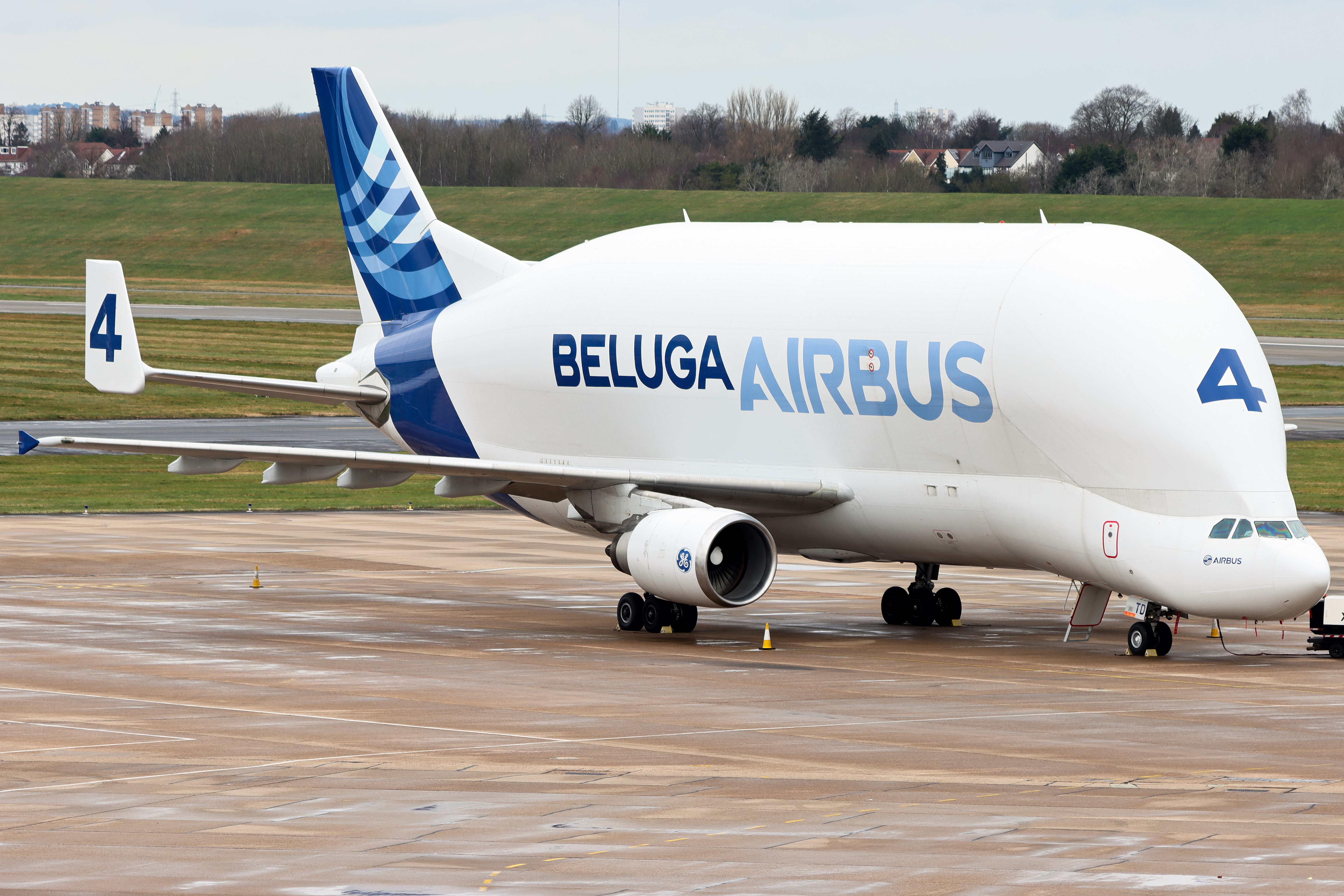 Full size: Airbus Transport International Airbus A300B4 F-GSTD at Birmingham Airport