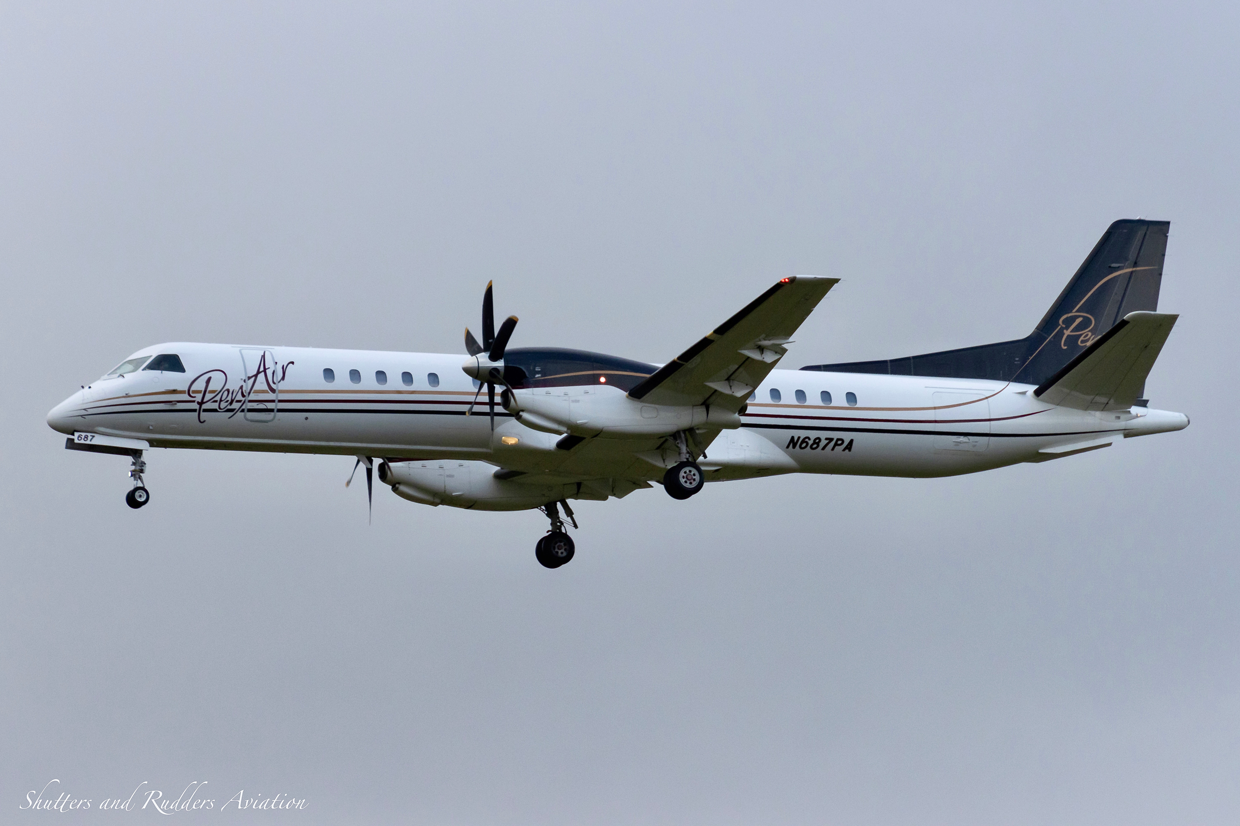 Full size: Pen Air saab 2000 N687PA at Boeing Field/King County International Airport