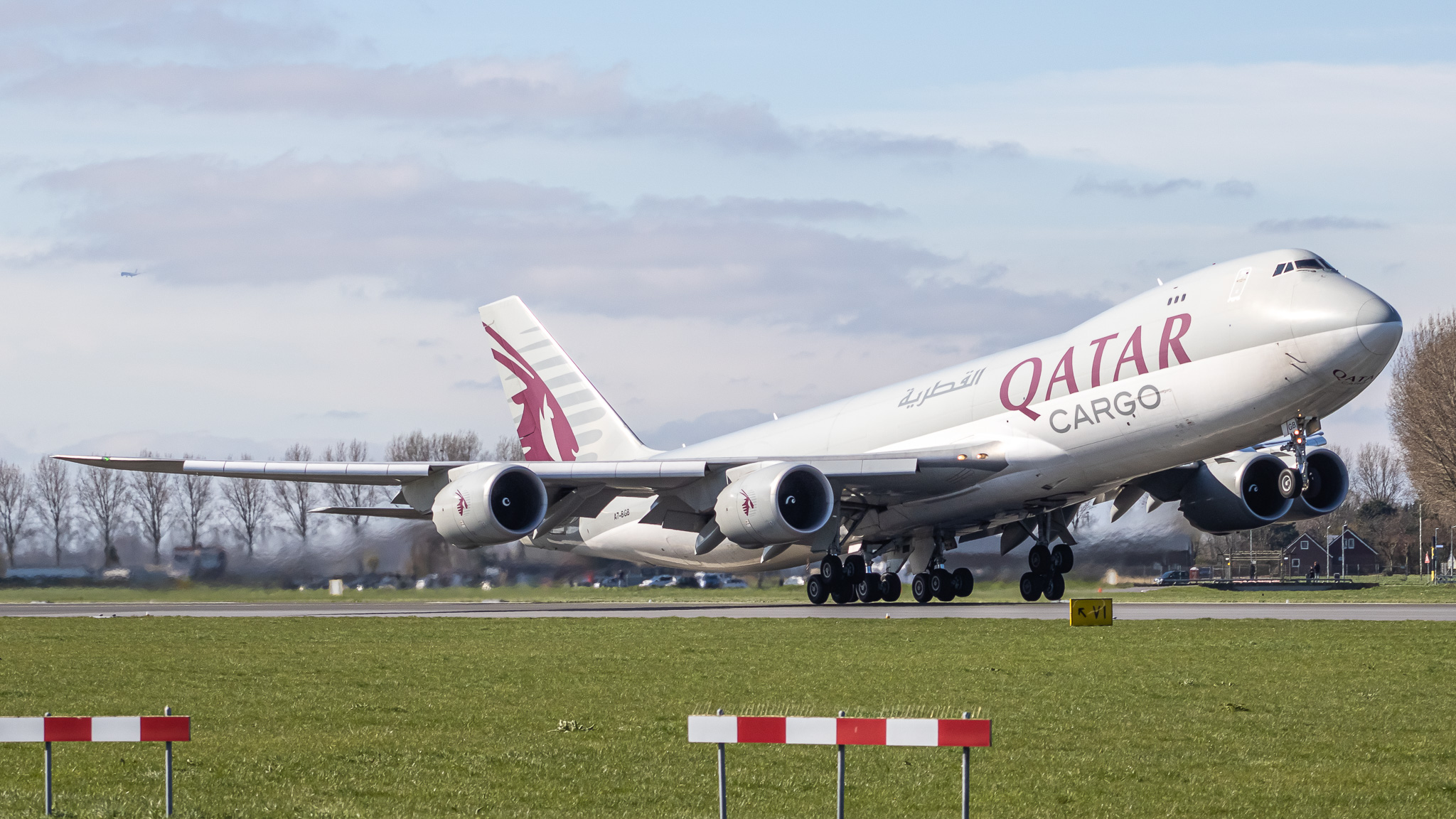 Full size: Qatar Cargo Boeing 747-8F A7-BGB at Amsterdam Schiphol Airport