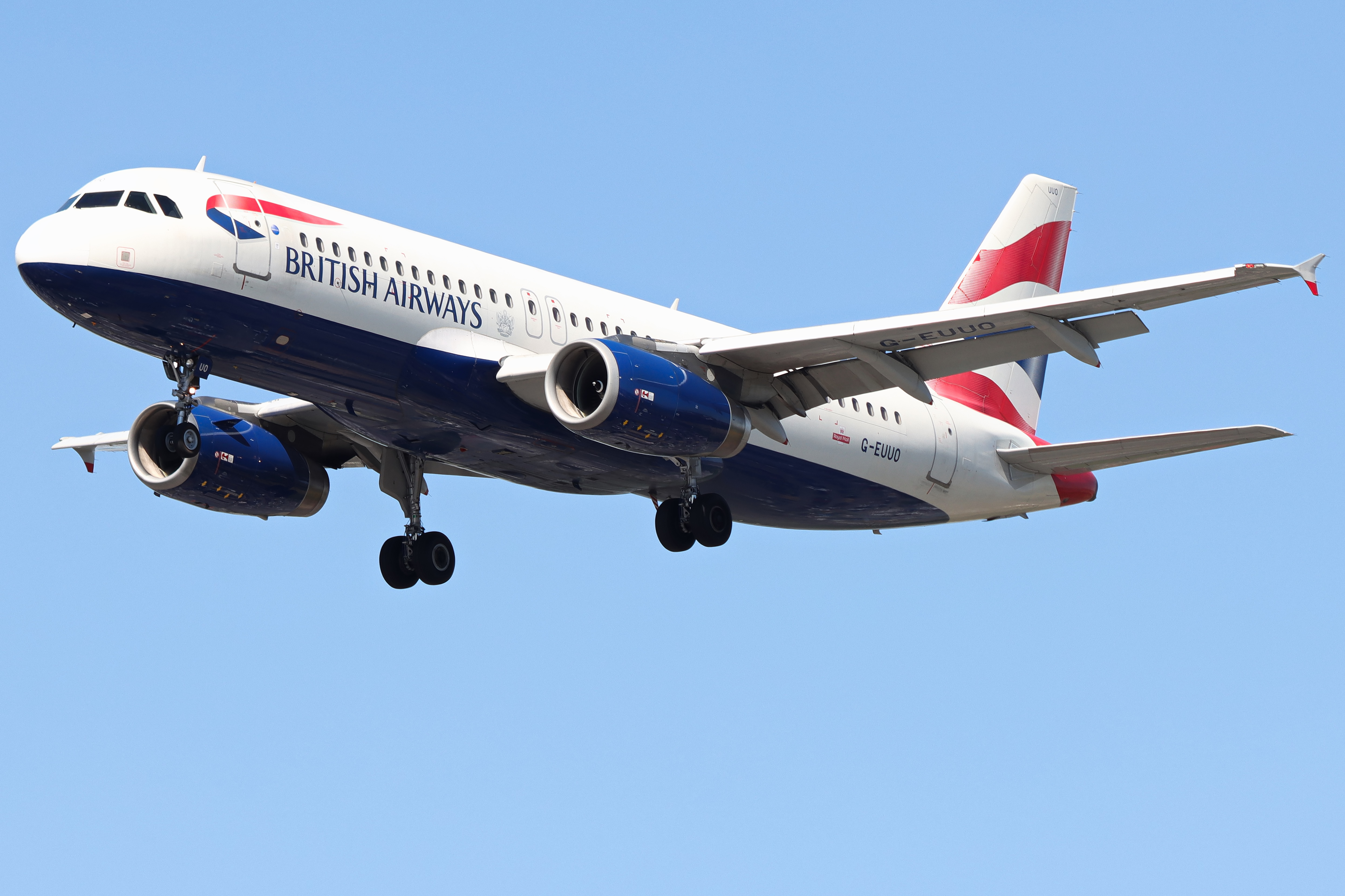 Full size: British Airways Airbus A320 G-EUUO at London Heathrow International Airport