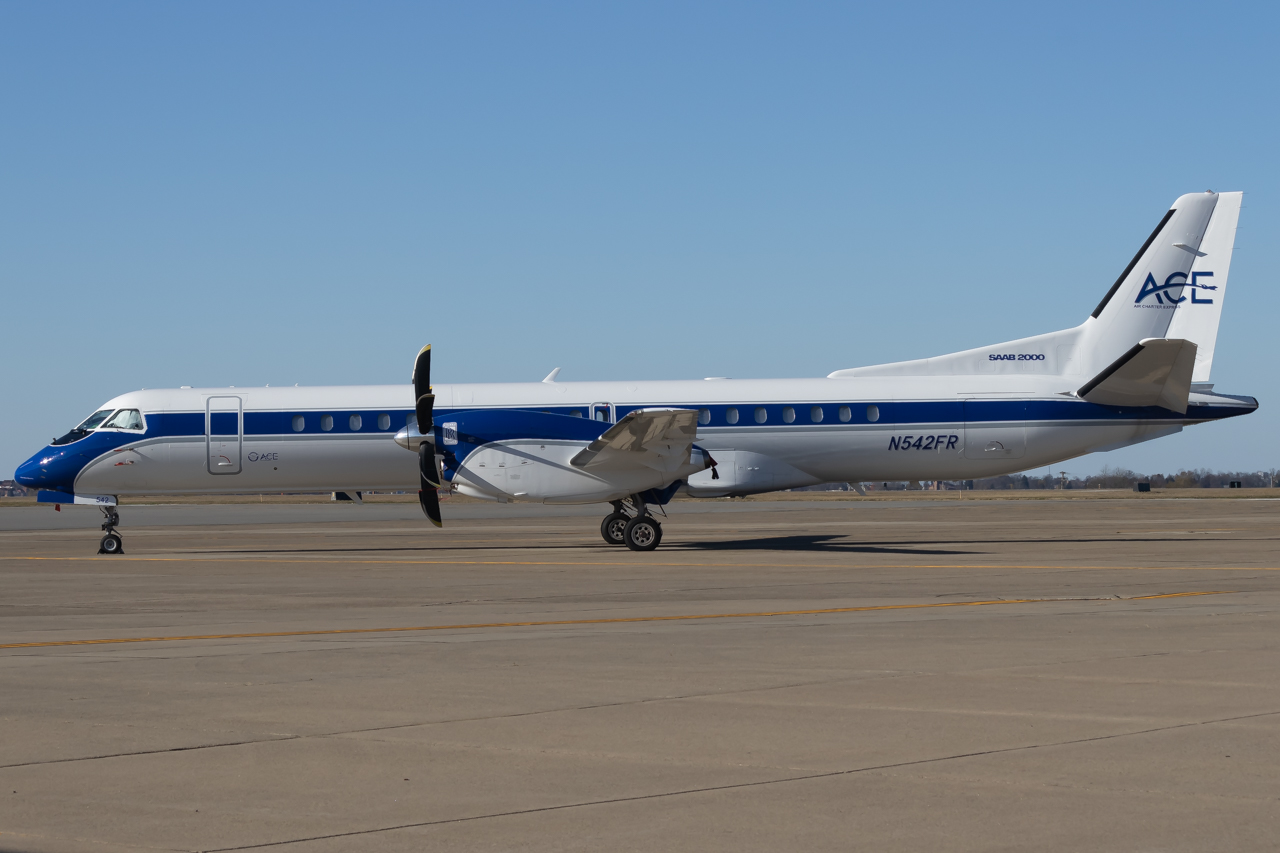Full size: Air Charters Express Saab 2000 N542FR at Pittsburgh Allegheny County Airport