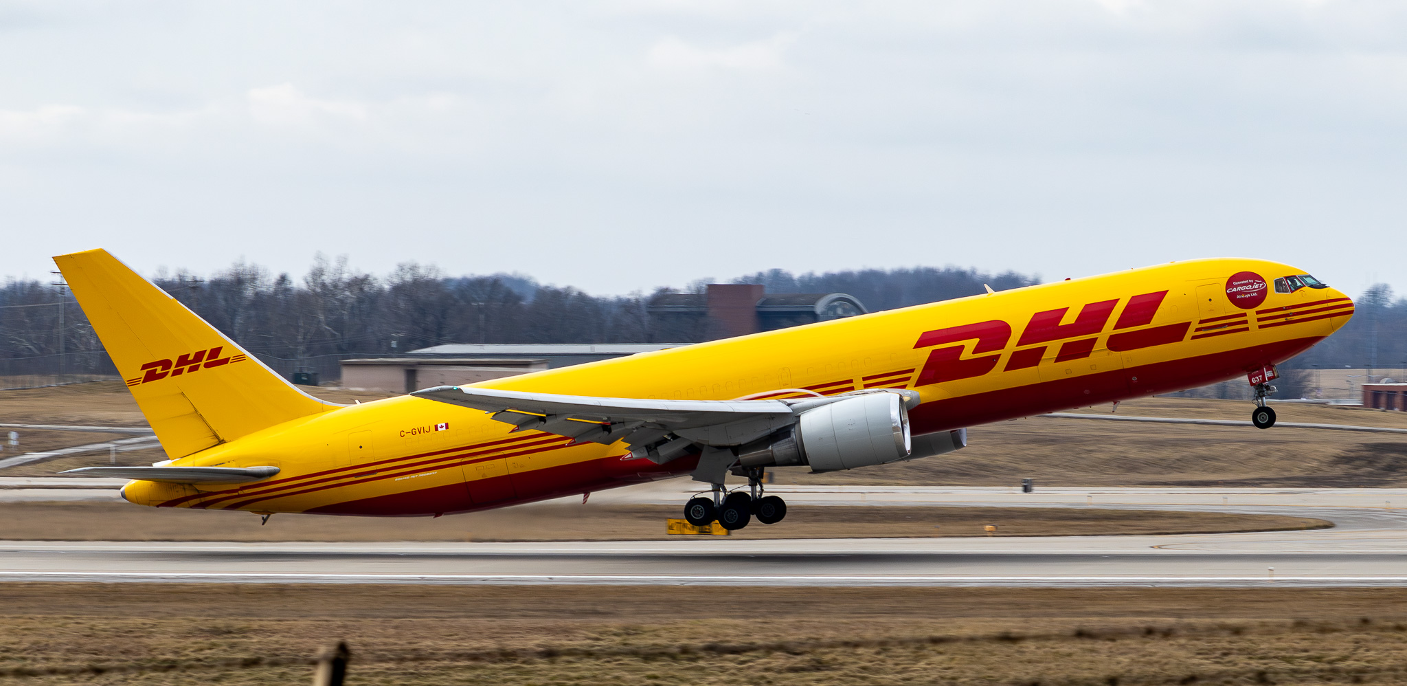 Full size: DHL Boeing 767-300F C-GVIJ at Cincinnati/Northern Kentucky International Airport