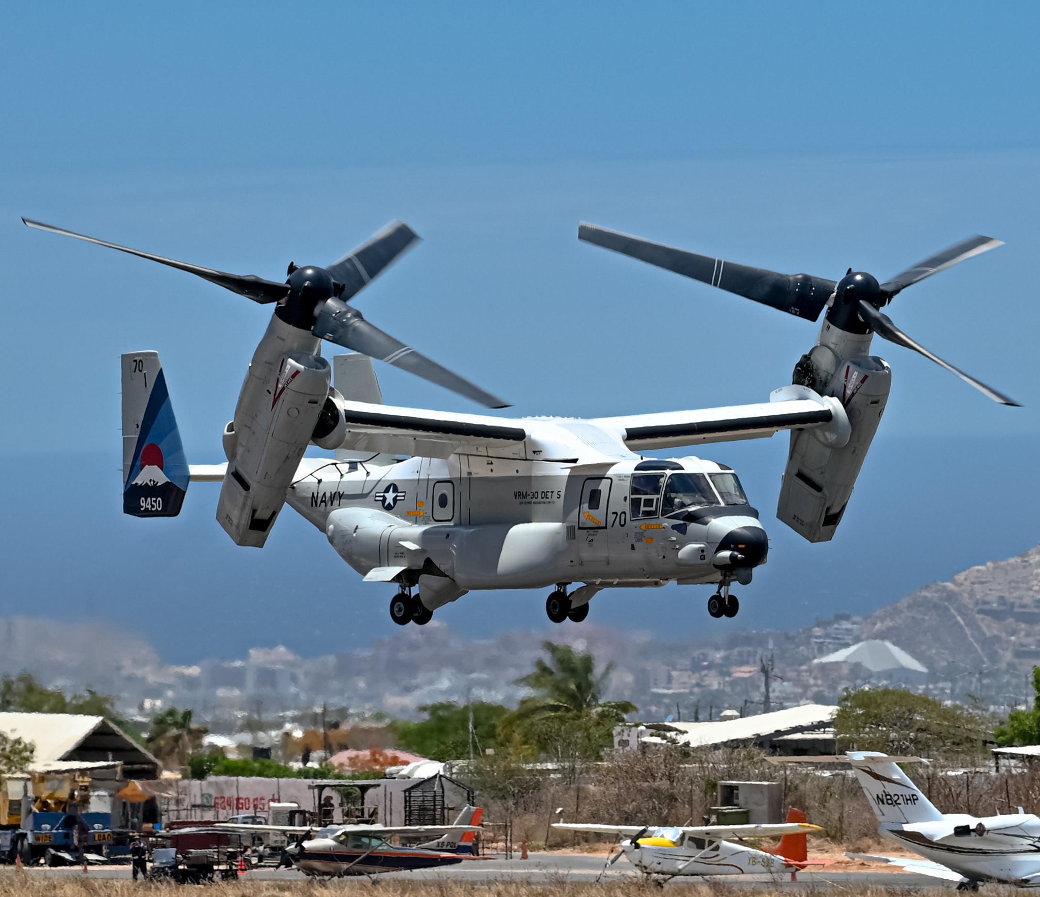 Full size: USN - United States Navy Bell Boeing CMV-22B Osprey 169450 at Aeropuerto de Cabo San Lucas Internacional