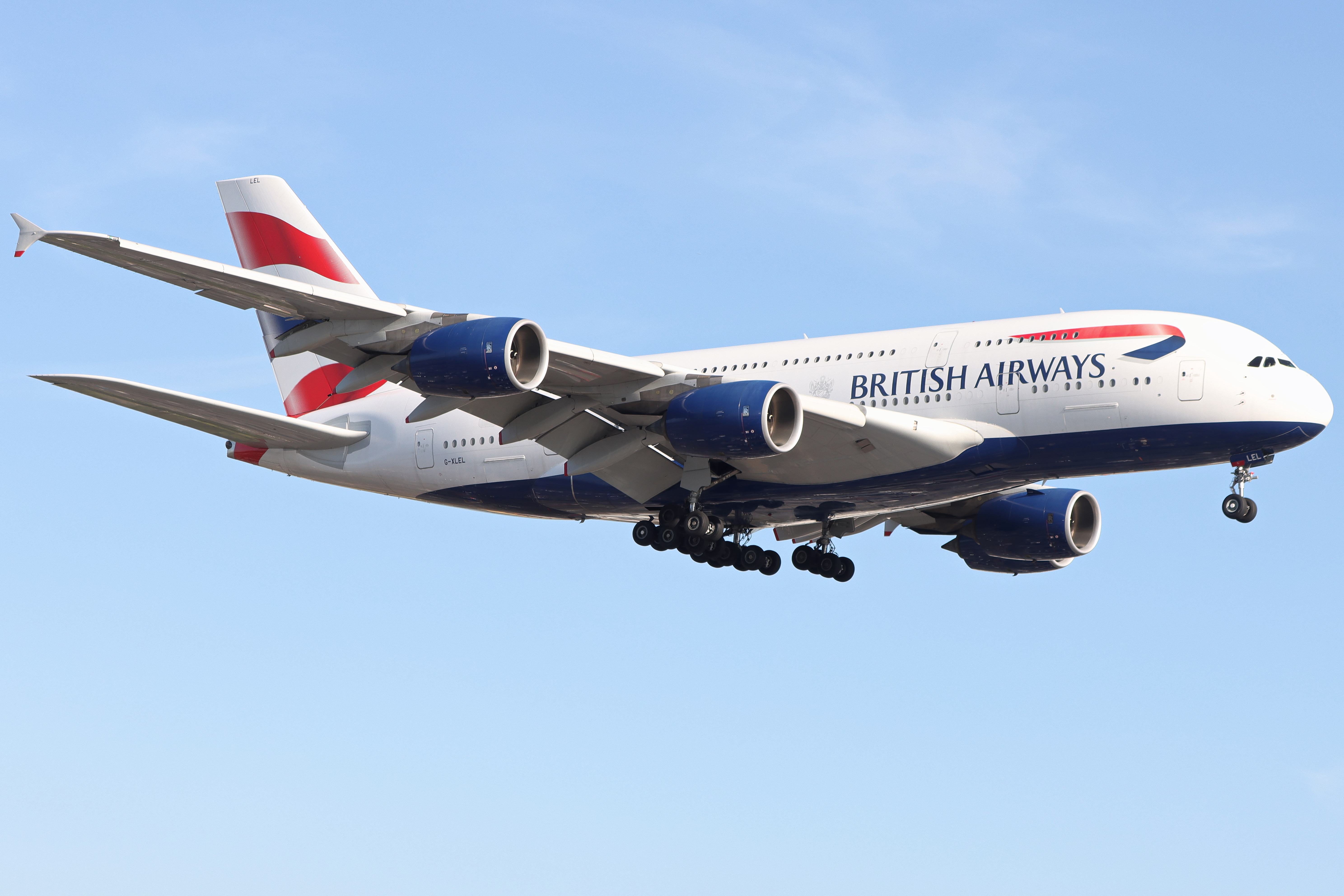 Full size: British Airways Airbus A380-800 G-XLEL at London Heathrow International Airport