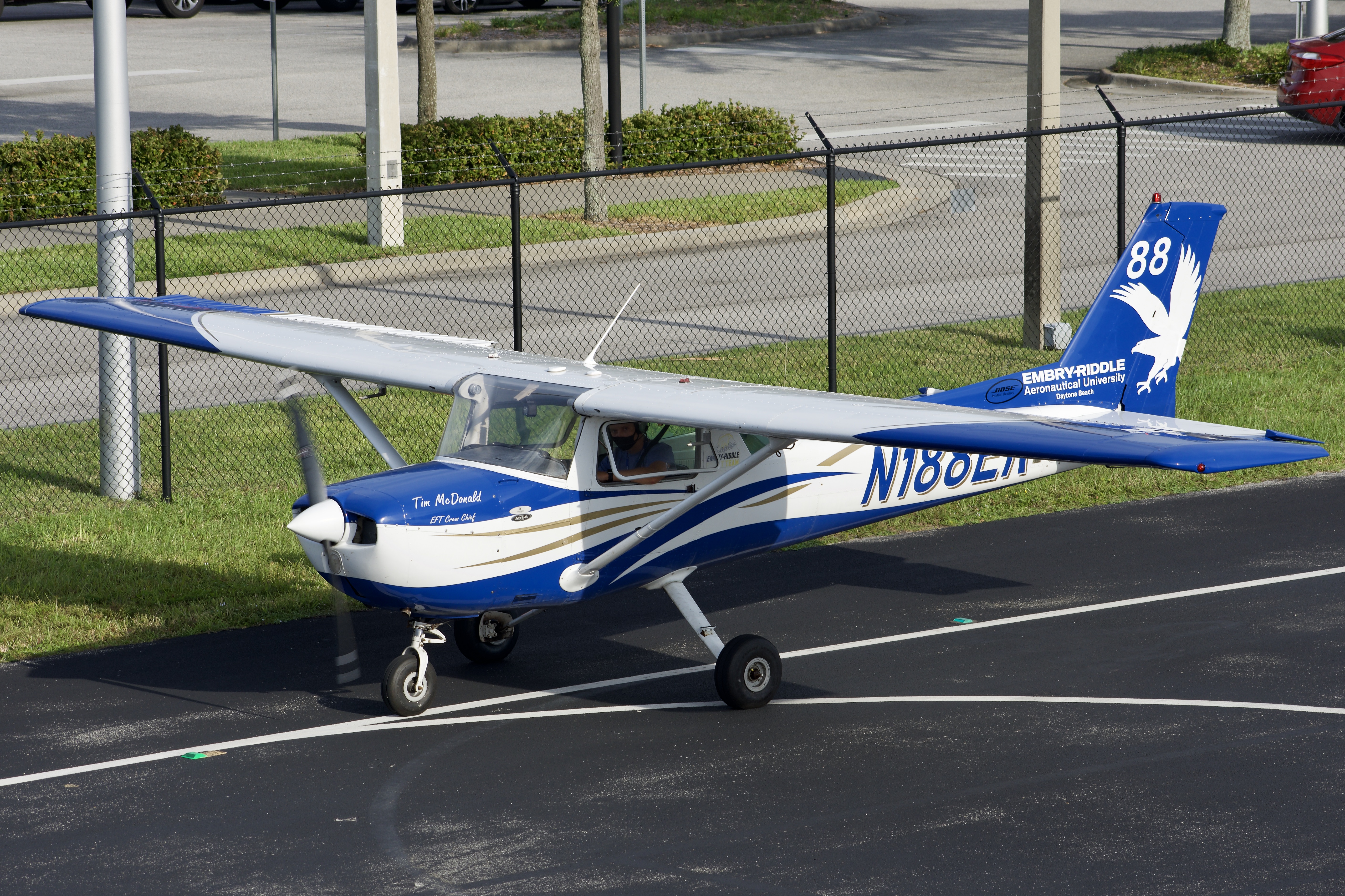 Full size: Embry-Riddle Aeronautical University Cessna 172 N188ER at Daytona Beach International Airport