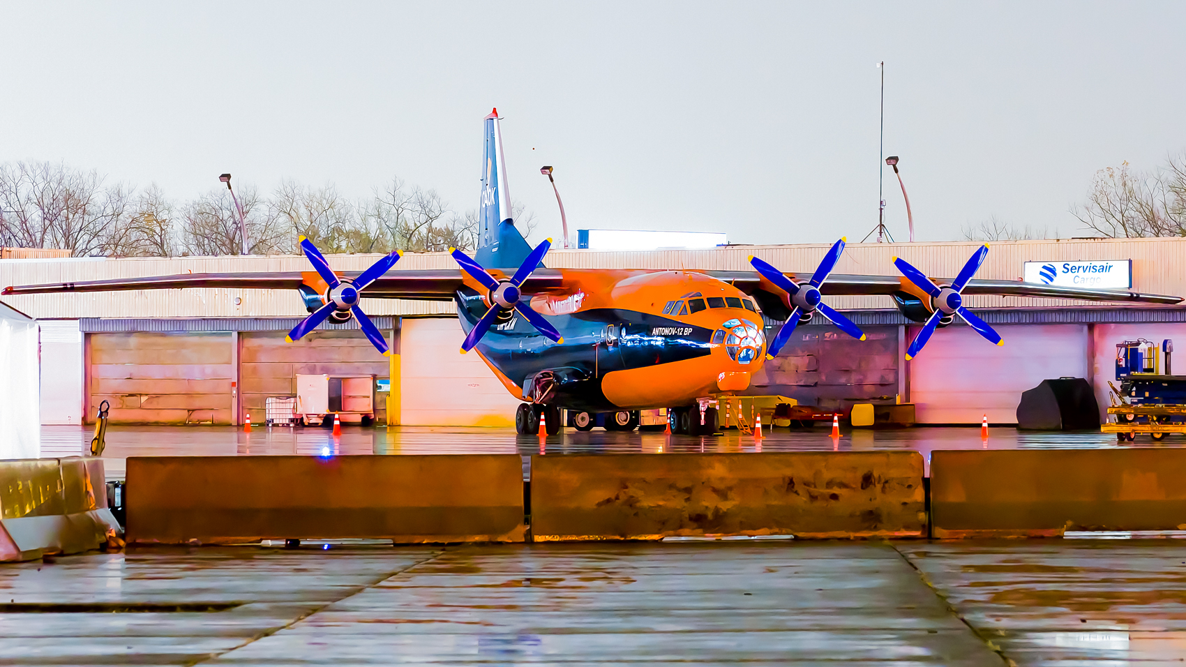 Full size: CAVOK AIR Antonov An-12BP UR-CKM at Cleveland-Hopkins International Airport