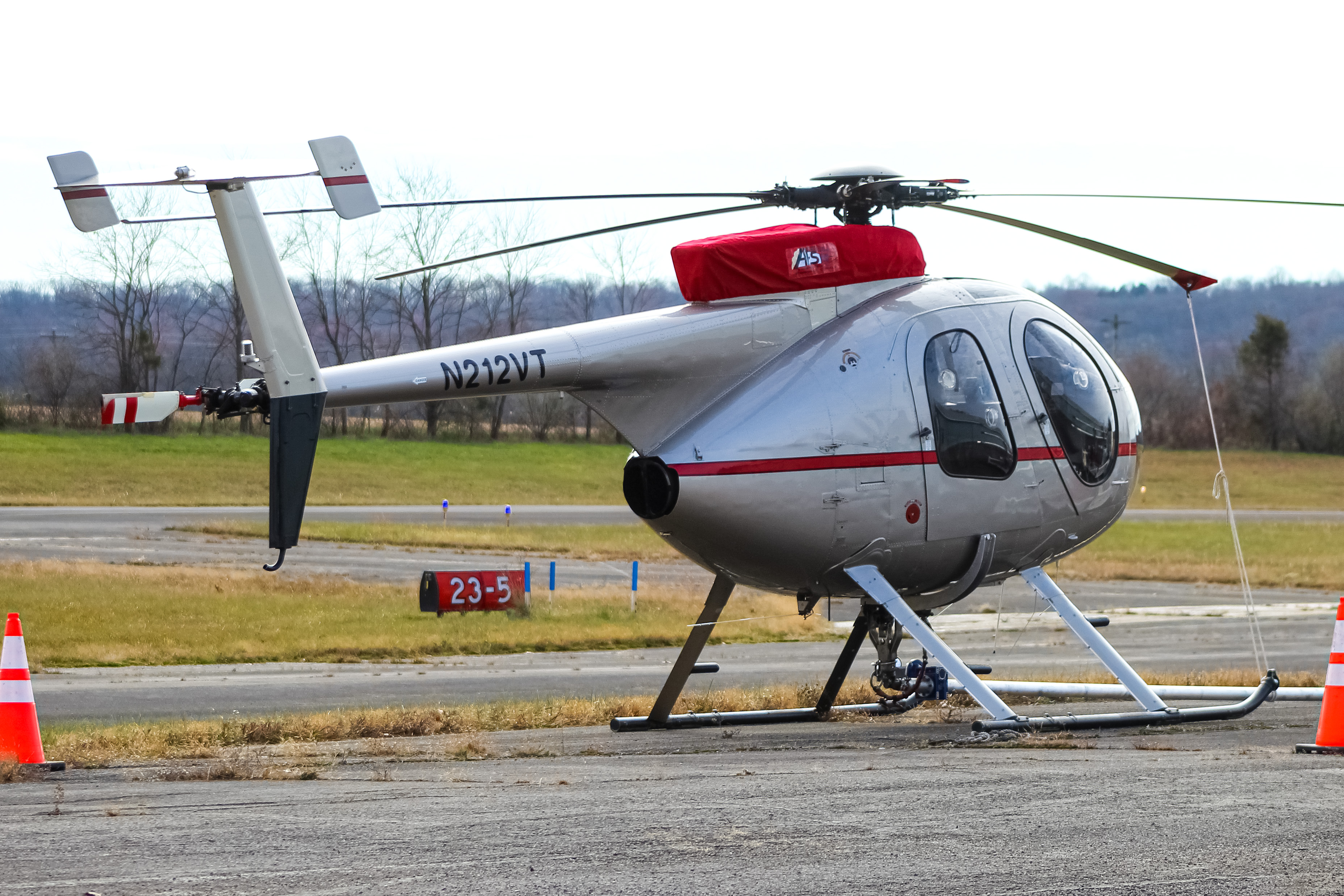 Full size: PRIVATE  Hughs 369D N212VT at Amata Airport