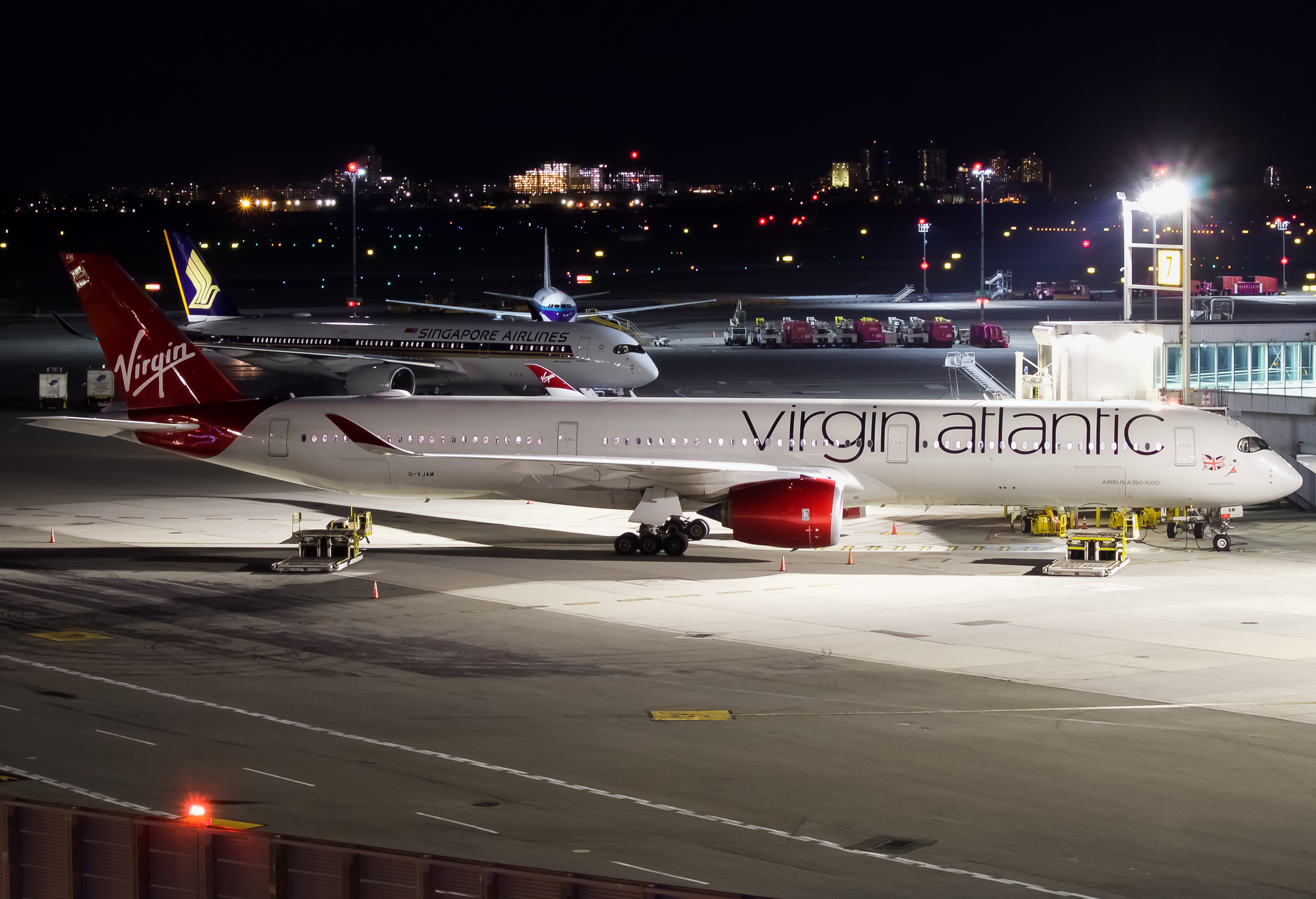 Full size: Virgin Atlantic Airbus A350-1000 G-VJAM at John F. Kennedy International Airport