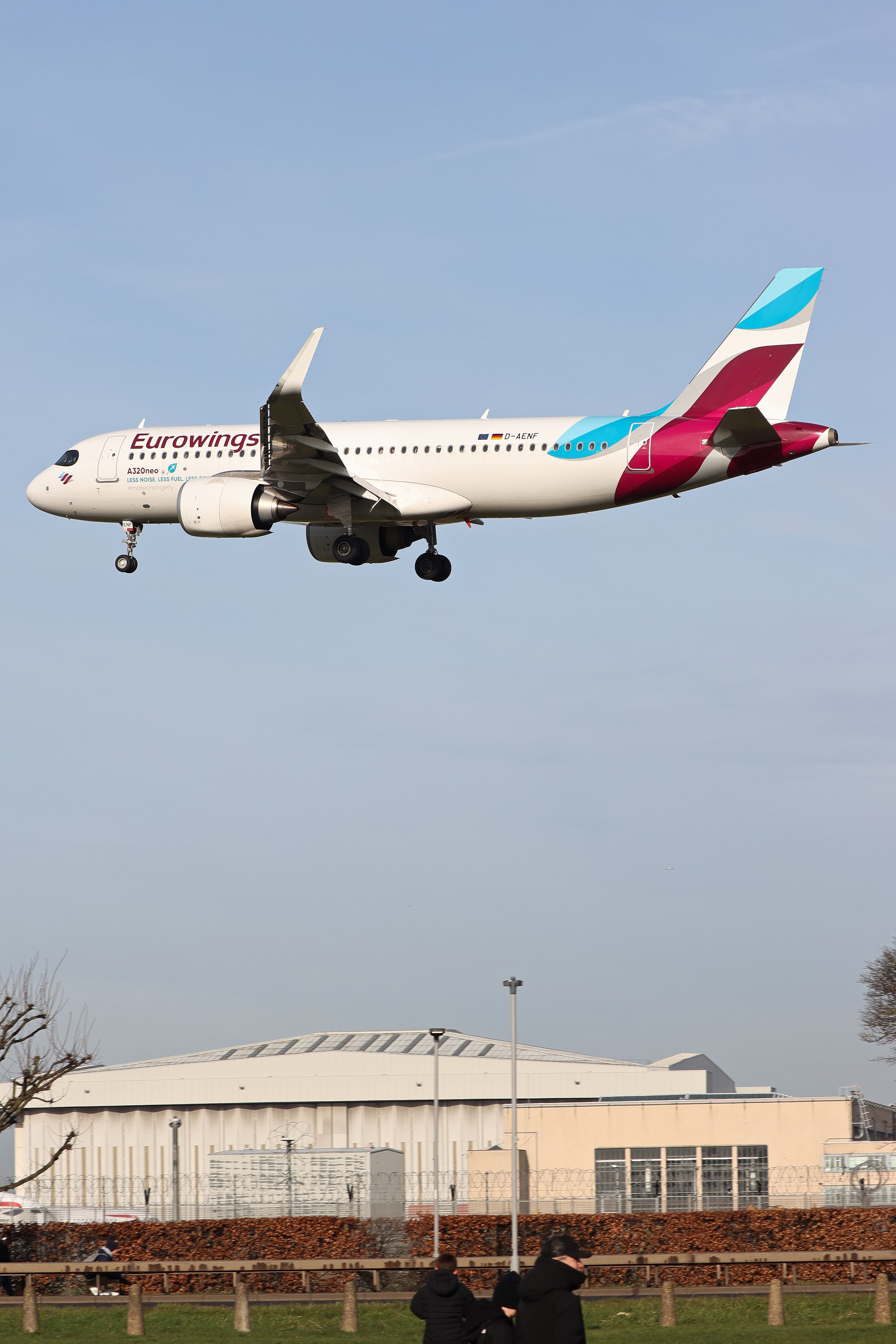 Full size: Eurowings Airbus A320NEO D-AENF at London Heathrow International Airport