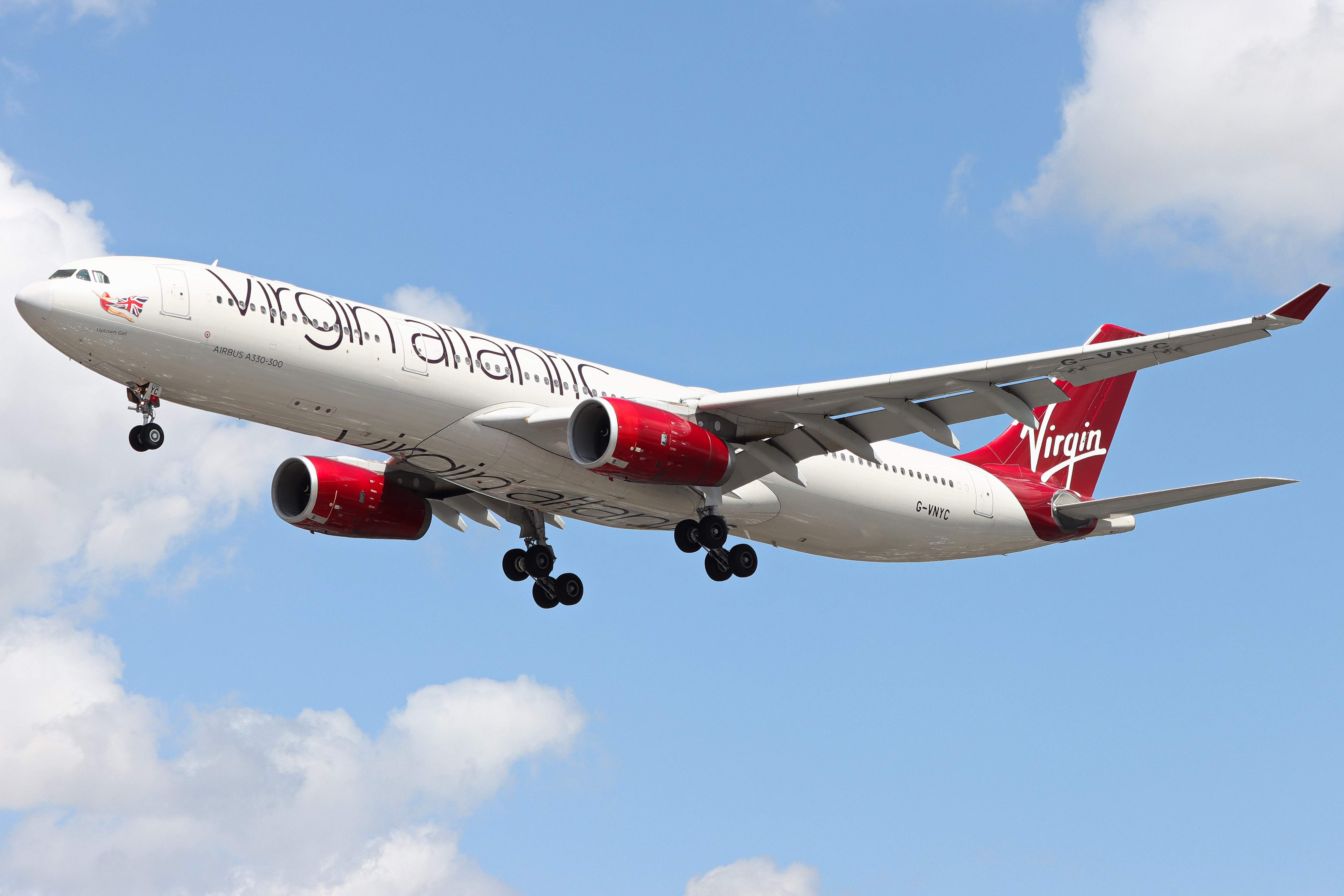 Full size: Virgin Atlantic Airbus A330-300 G-VNYC at London Heathrow International Airport