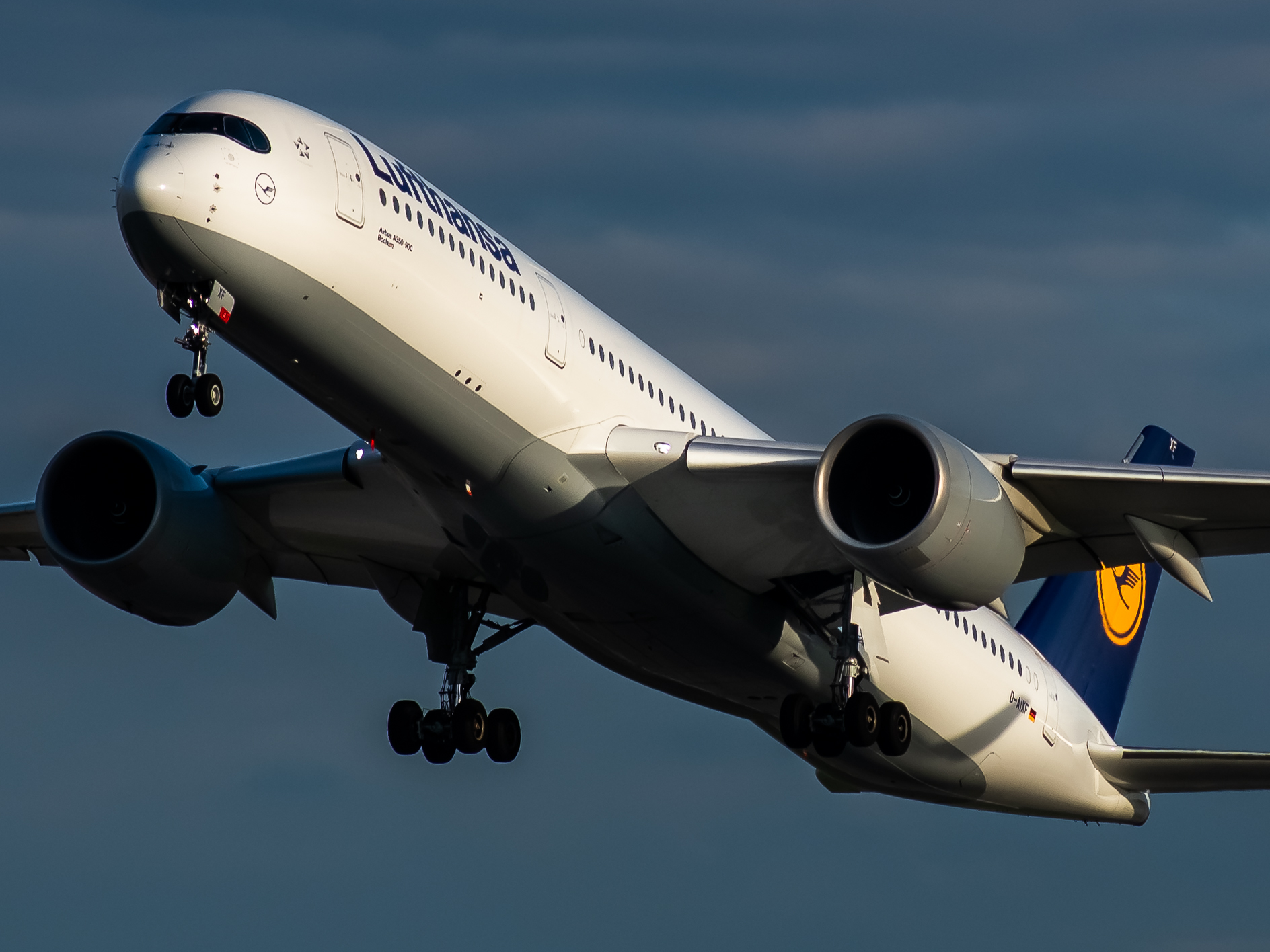 Full size: Lufthansa Airbus A350-900 D-AIXF at Charlotte/Douglas International Airport