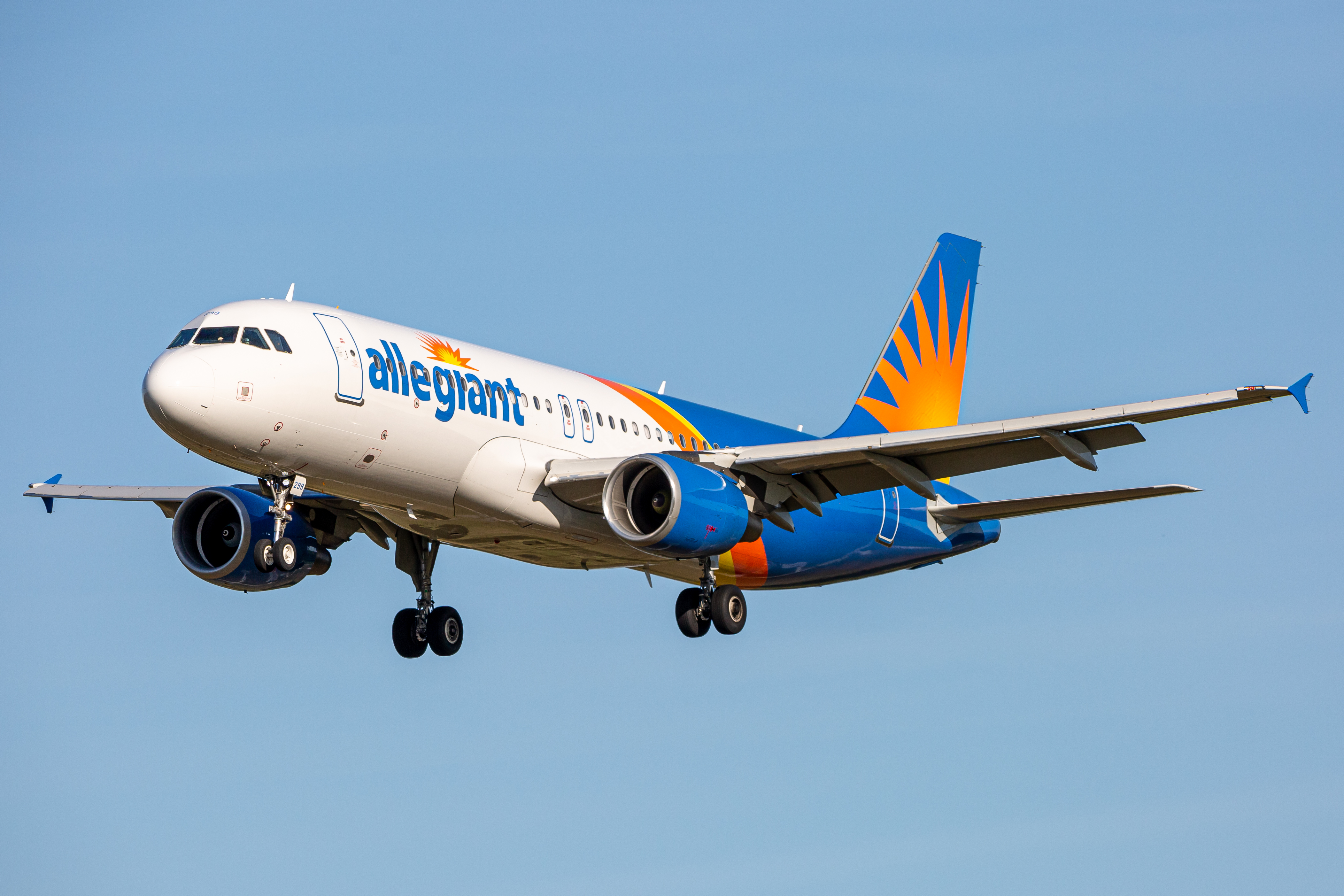 Full size: Allegiant Air Airbus A320 N299NV at Baltimore/Washington International Thurgood Marshall Airport
