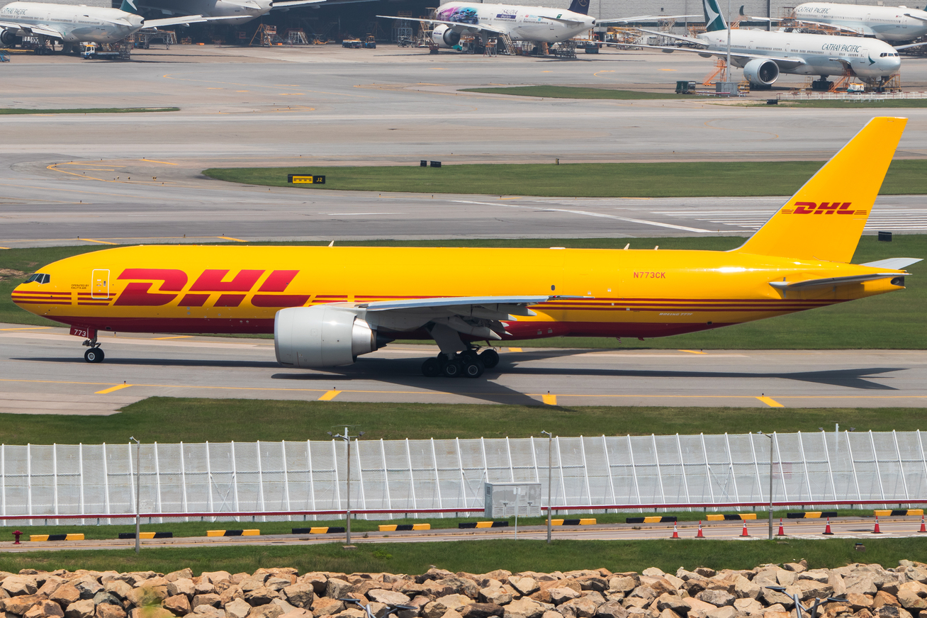 Full size: Kalitta Air Boeing 777-F N773CK at Hong Kong International Airport