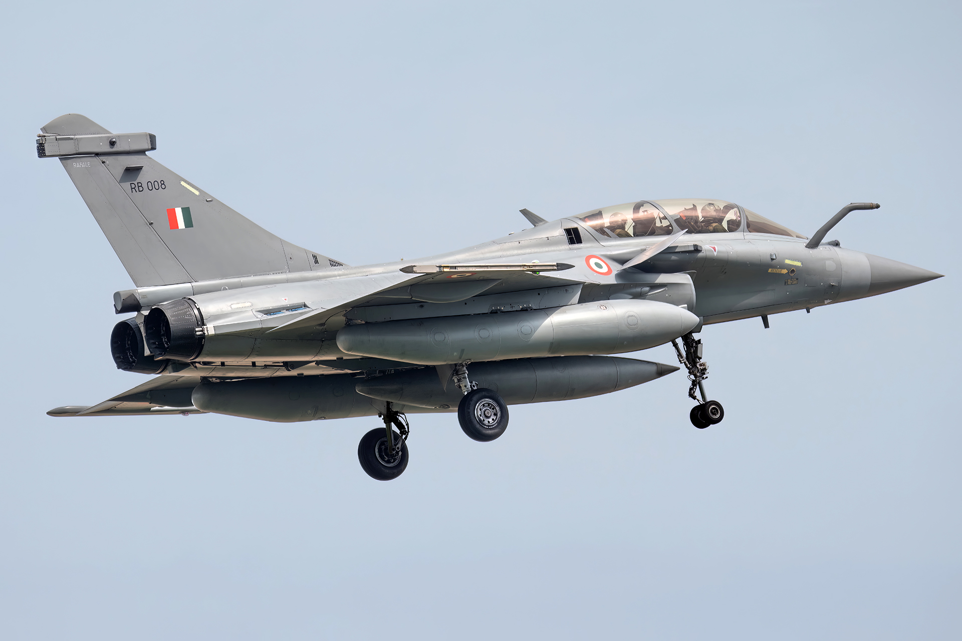 Full size: Indian Air Force Dassault Rafale DH RB008 at Dover Air Force Base