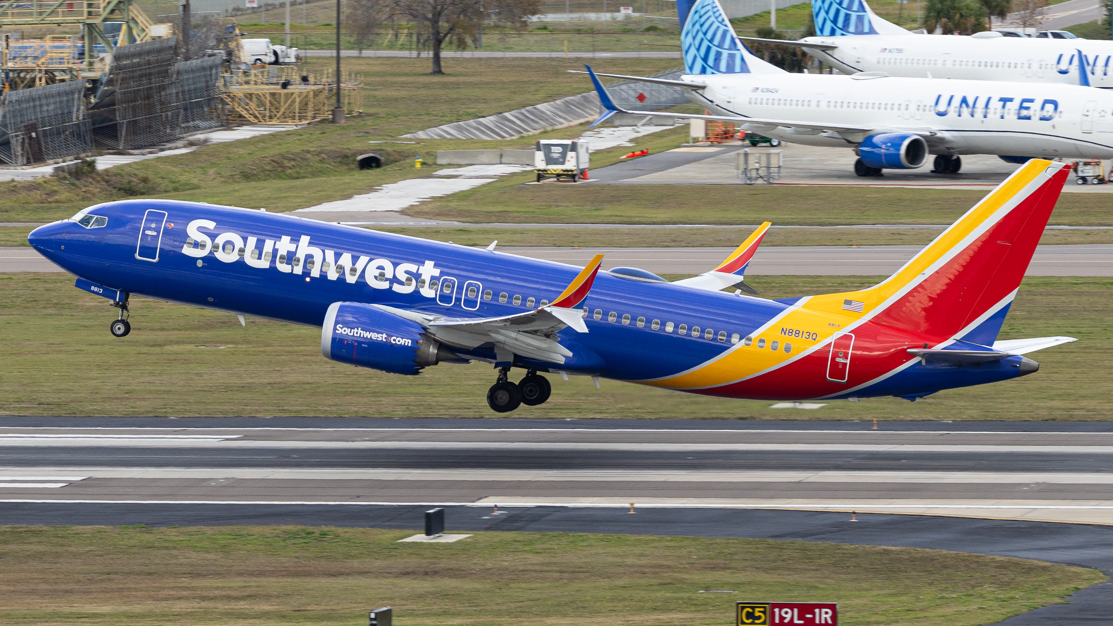 Full size: Southwest Airlines Boeing 737 MAX 8 N8813Q at Tampa International Airport