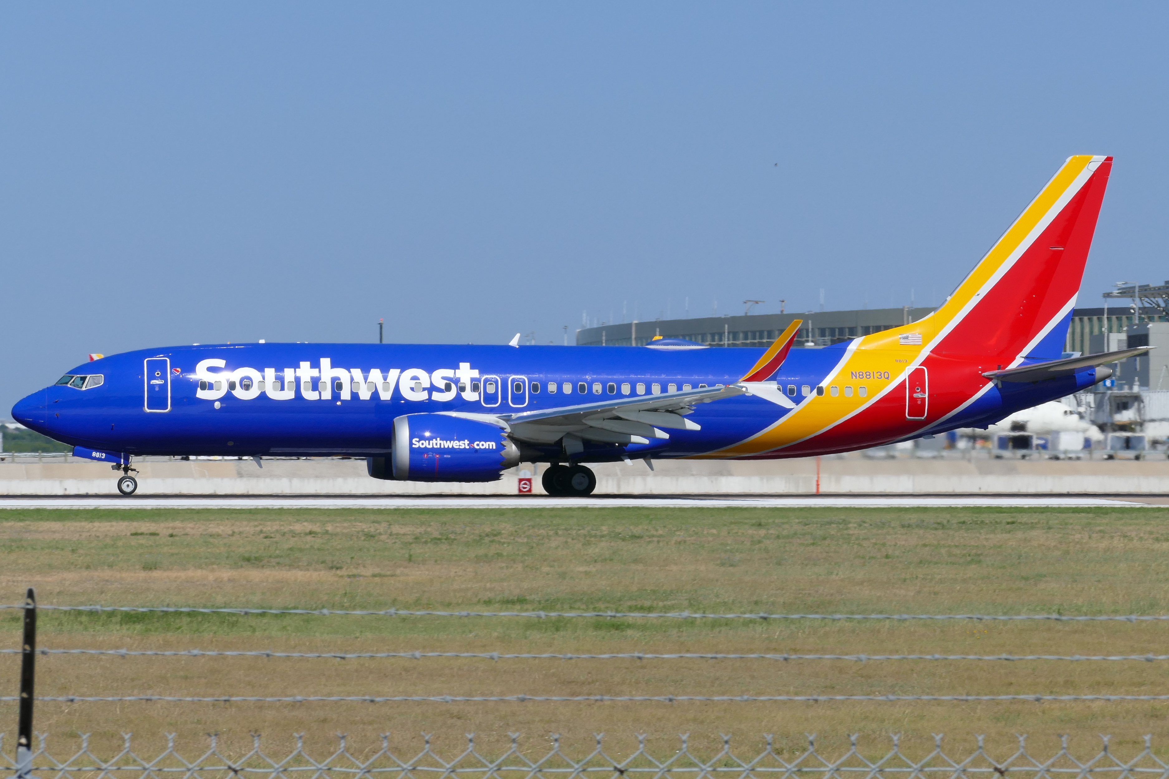 Full size: Southwest Airlines Boeing 737 MAX 8 N8813Q at Austin-Bergstrom International Airport