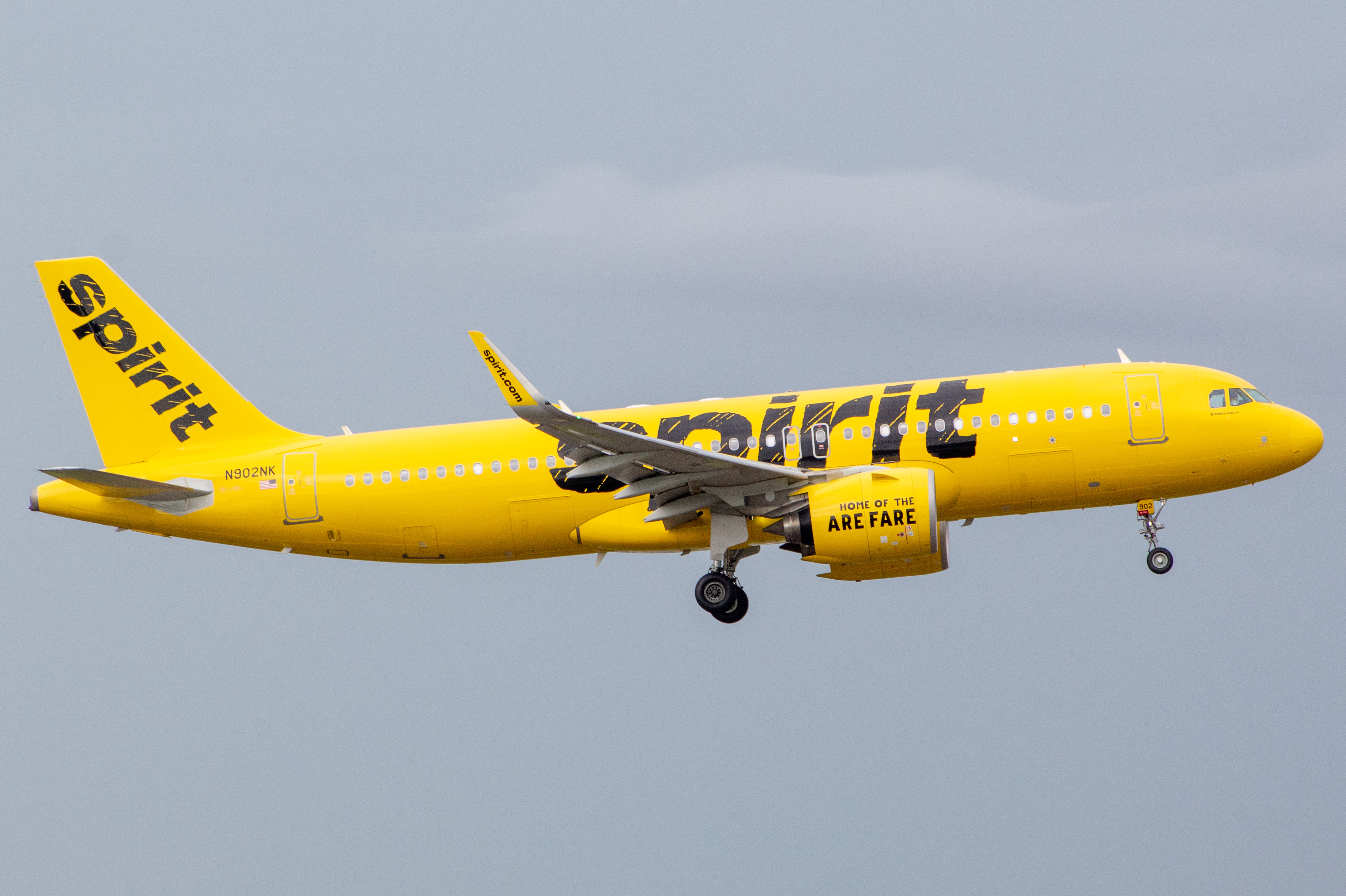 Full size: Spirit Airlines Airbus A320NEO N902NK at Orlando International Airport