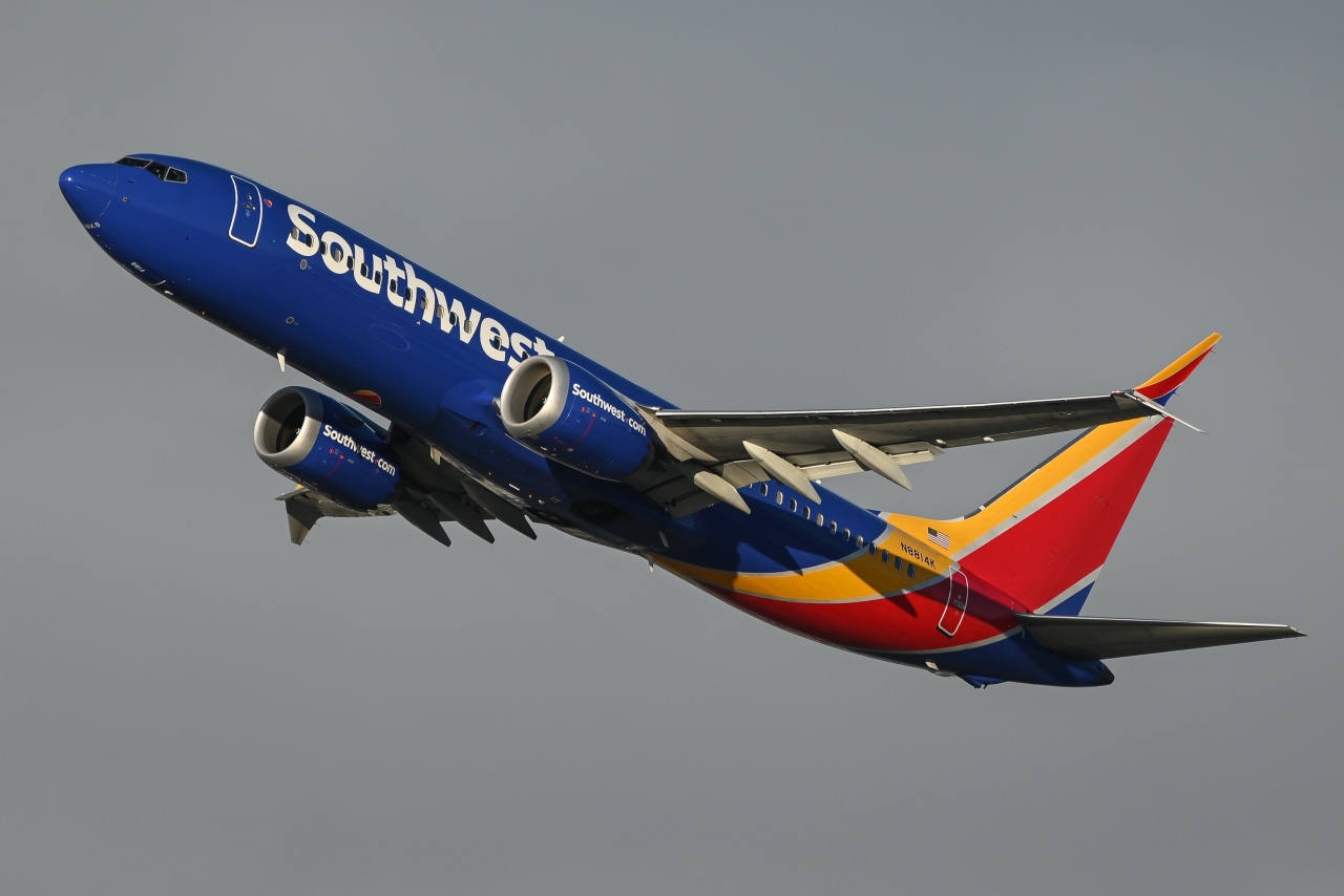 Full size: Southwest Airlines Boeing 737 MAX 8 N8814K at Los Angeles International Airport