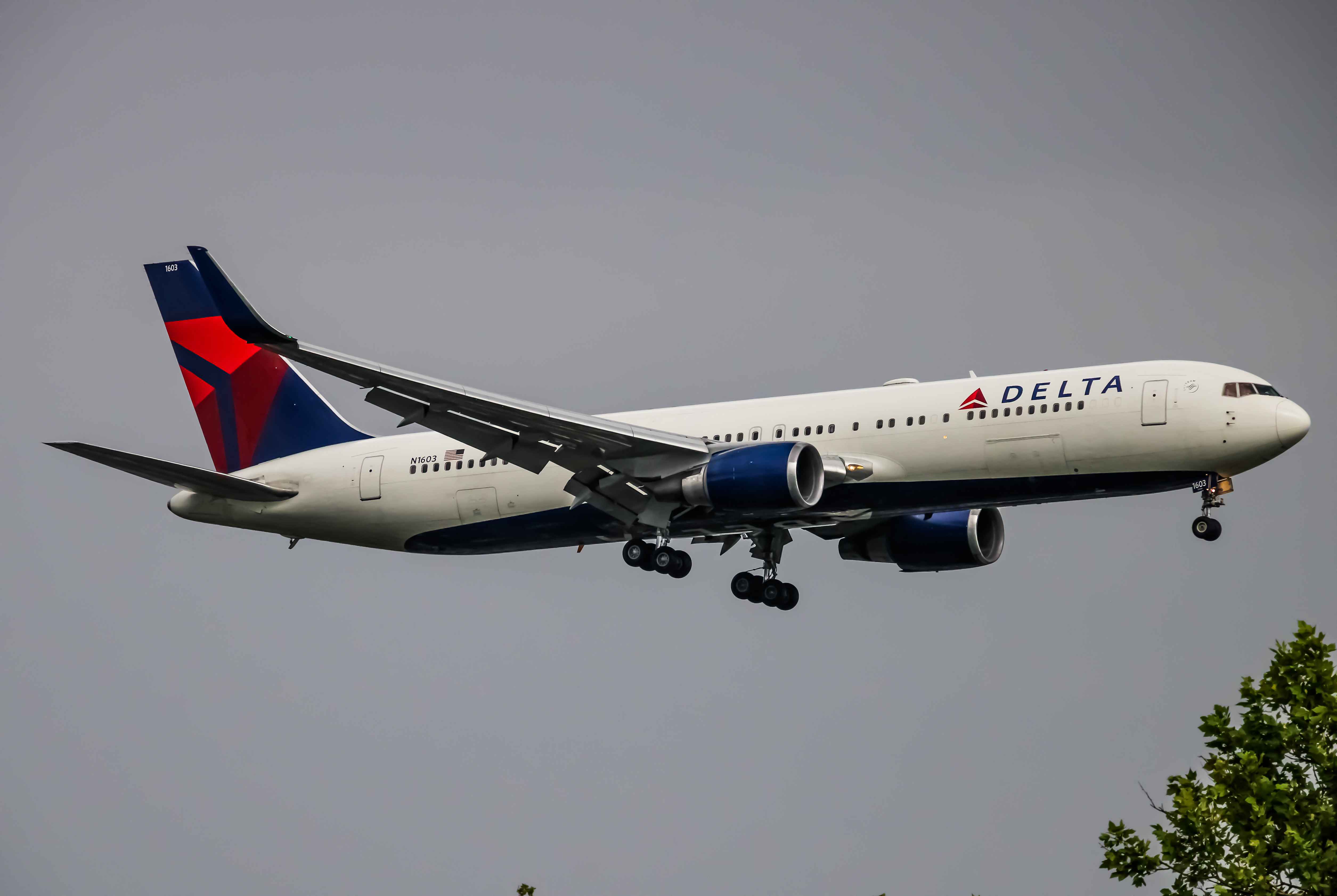 Full size: Delta Airlines Boeing 767-300ER N1603 at John F. Kennedy International Airport