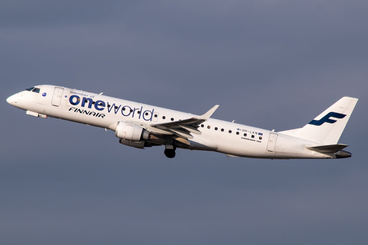 Full size: Finnair Embraer E190 OH-LKN at Paris Charles de Gaulle Airport