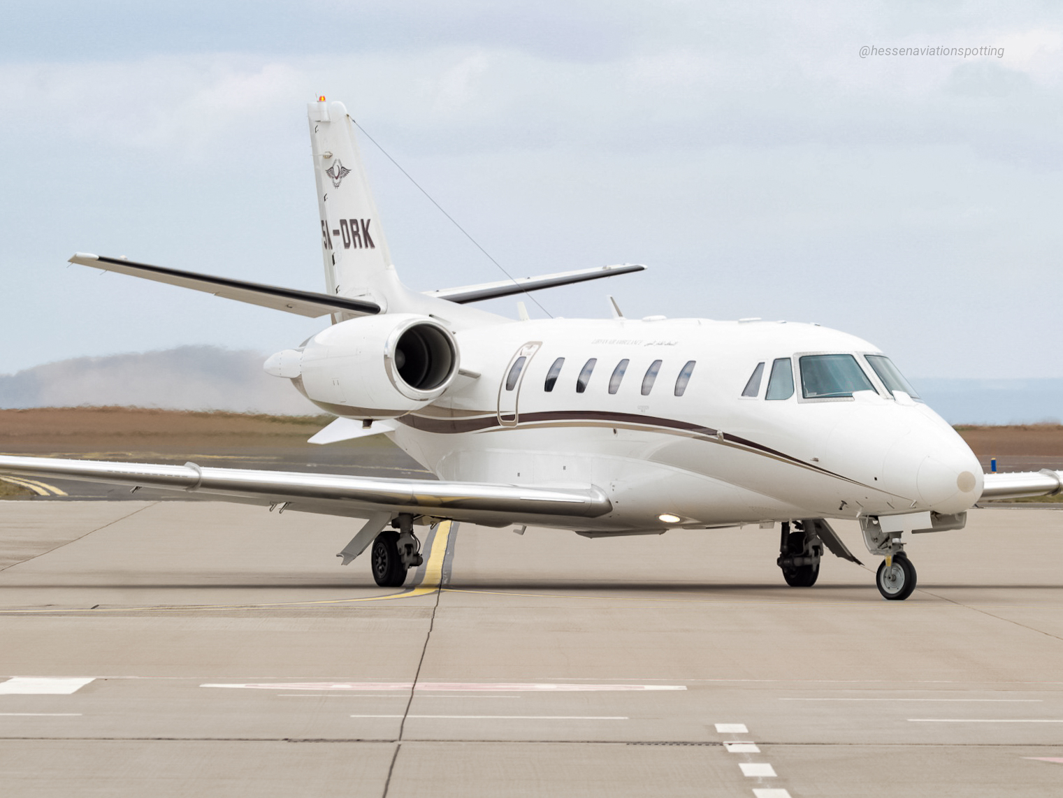 Full size: Lybian Air Ambulance Cessna Citation 560 5A-DRK at Kassel Calden Airport